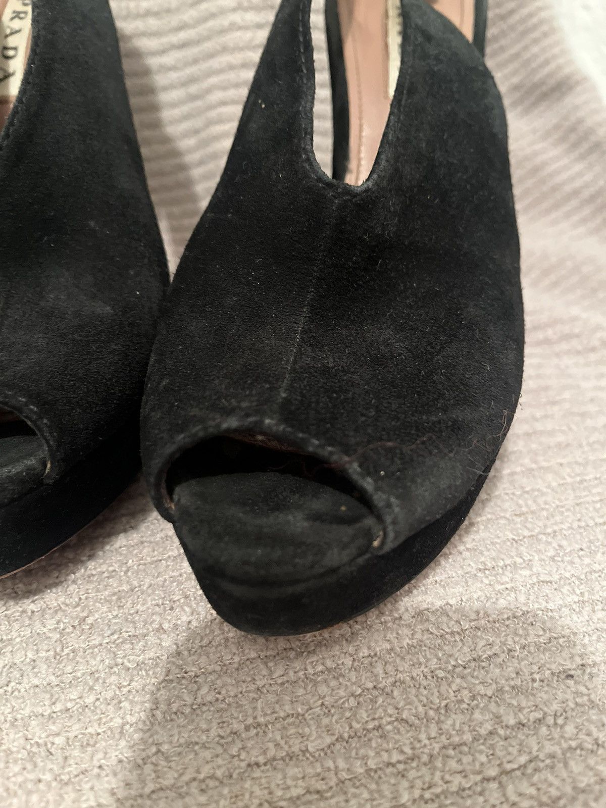 Prada Prada Nero Black Suede Stilettos. Size US 6.5 / IT 36.5 - 18 Thumbnail