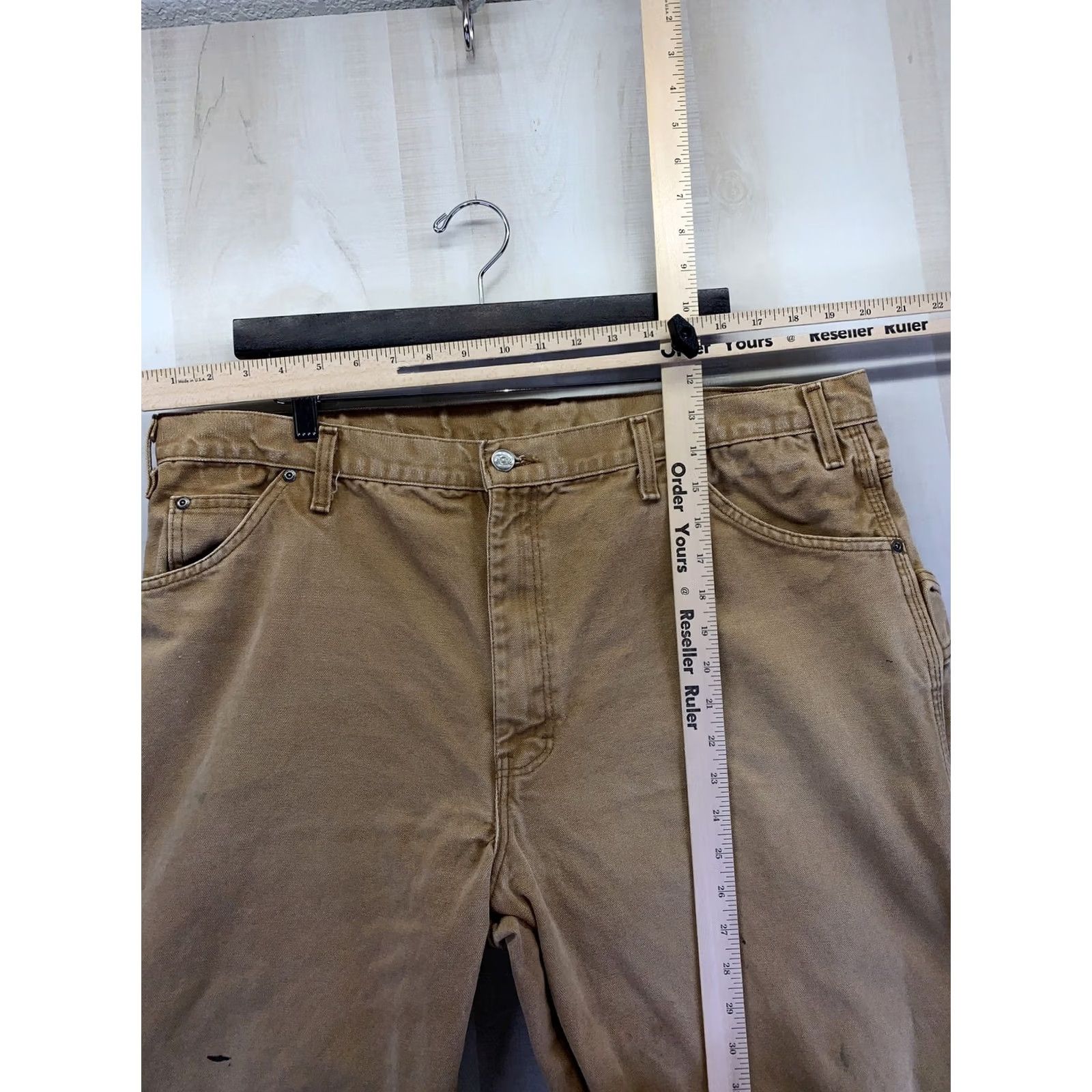 Dickies Dickies Carpenter Straight Leg Work Pants Tan Size 40x30-6685 Mens Regular Canvas Cargo Pocket Waist 40 In 40x30-6685 Size US 40 / EU 56 - 2 Thumbnail