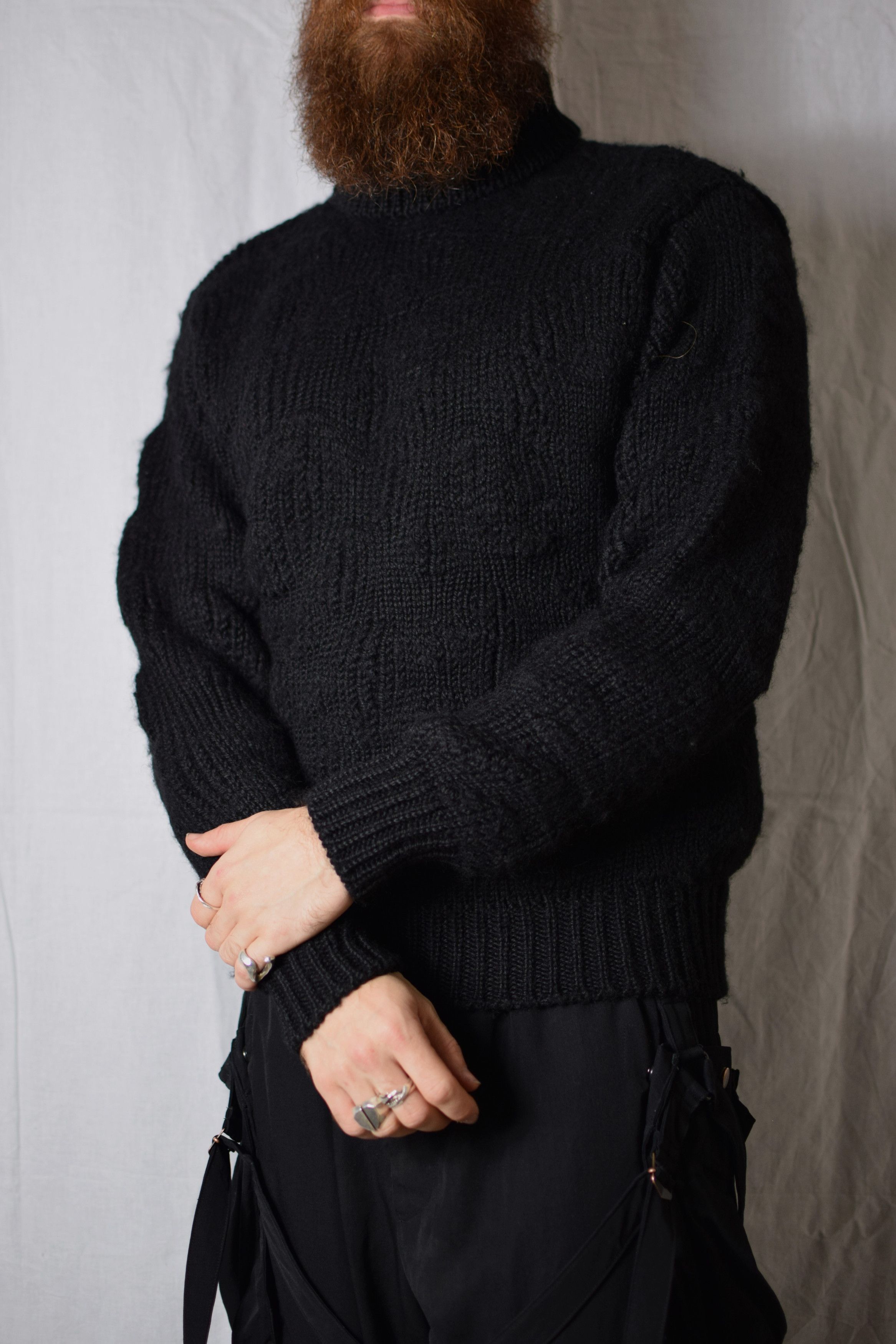 Yohji Yamamoto YYPH AW98 Black Distortion Knit - HY-K49-940 | Grailed