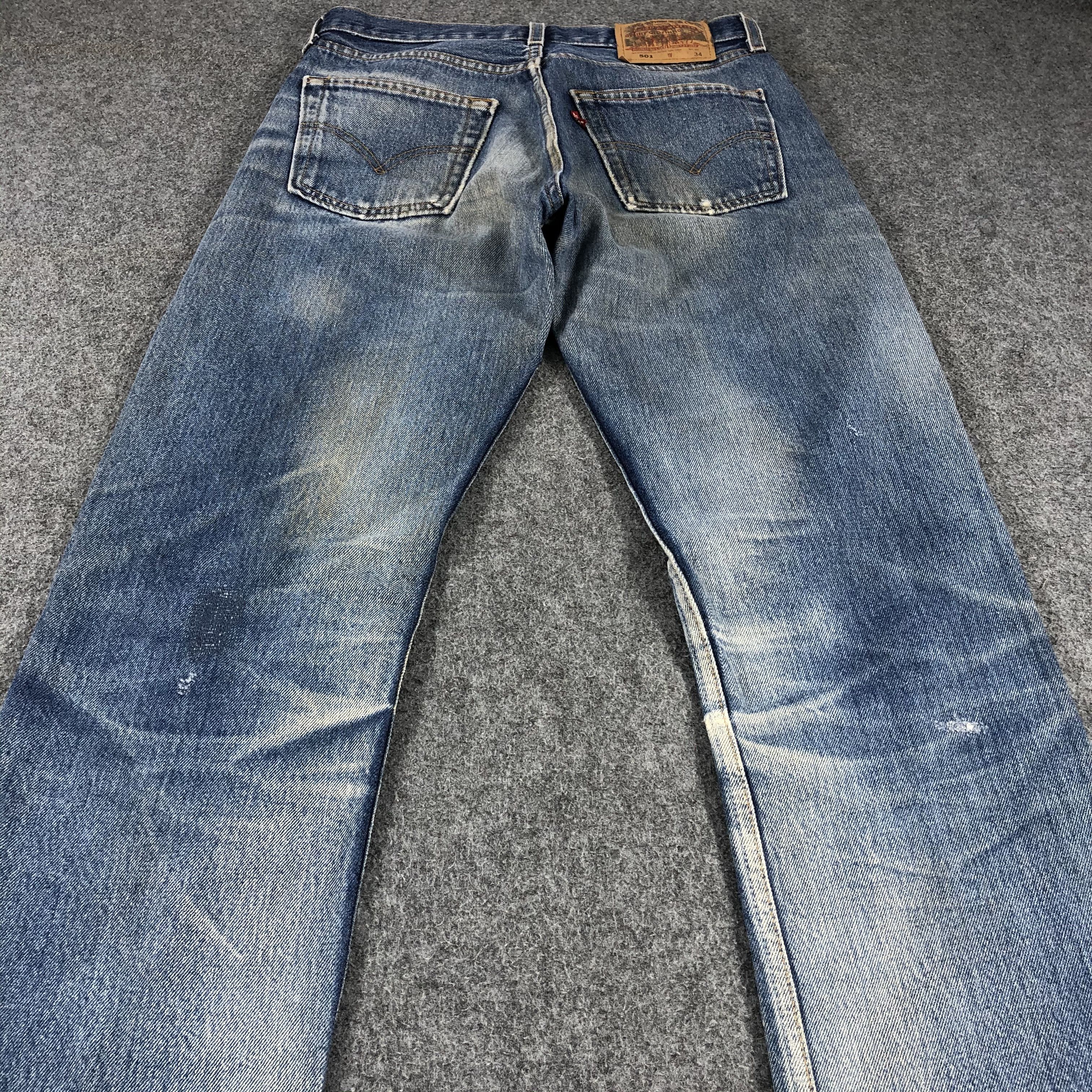 Levi's Vintage Levis Jeans Distress 90s Light Wash 501 Jeans-JM837 Size US 29 - 4 Thumbnail