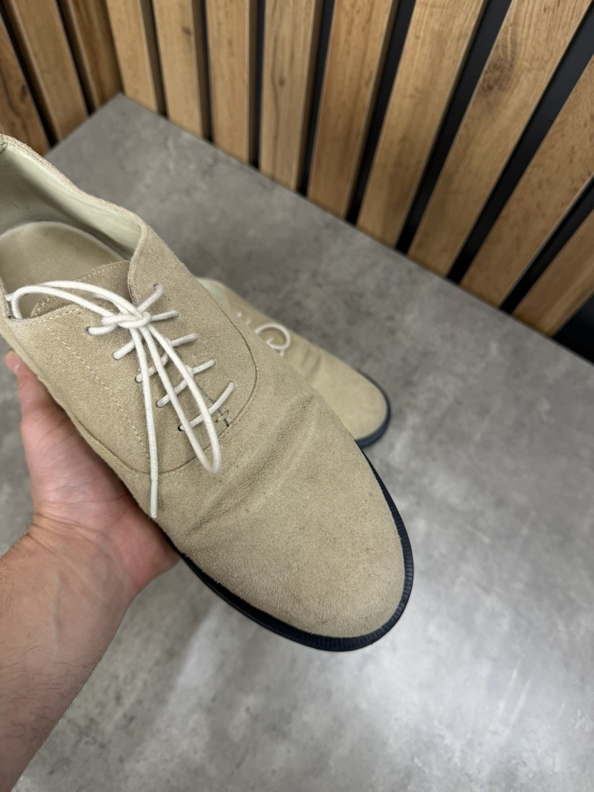 Dr. Martens Dr. Martens Henley Suede Derby Shoes Beige EU 43 US 10 Size US 9 / EU 42 - 15 Thumbnail