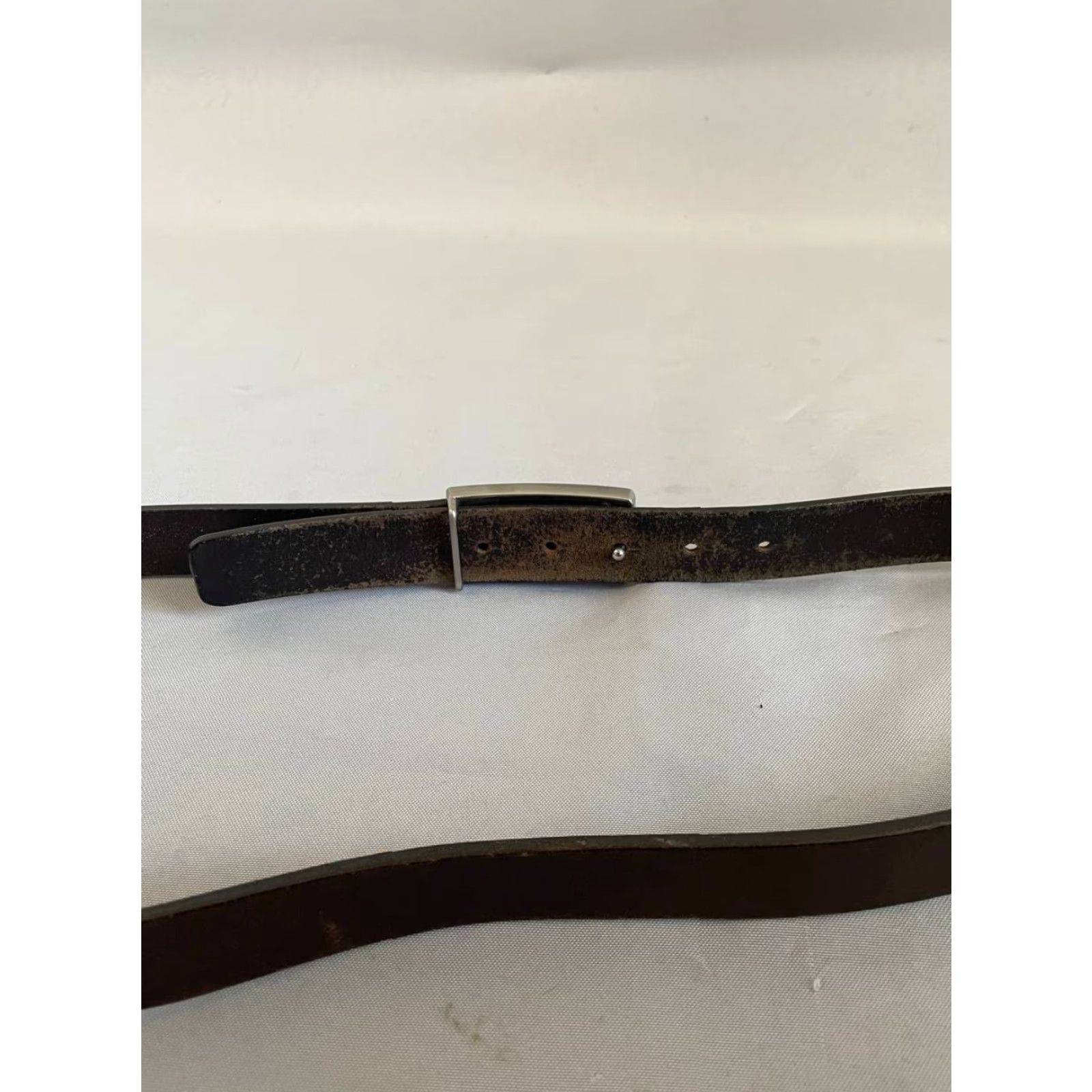 Vintage Bikkembergs Belt Mens Casual Logo Brown Cow skin Buckle Adjustable - One Size, Brass Hardware, Classic Modern Work Belt Size ONE SIZE - 5 Thumbnail
