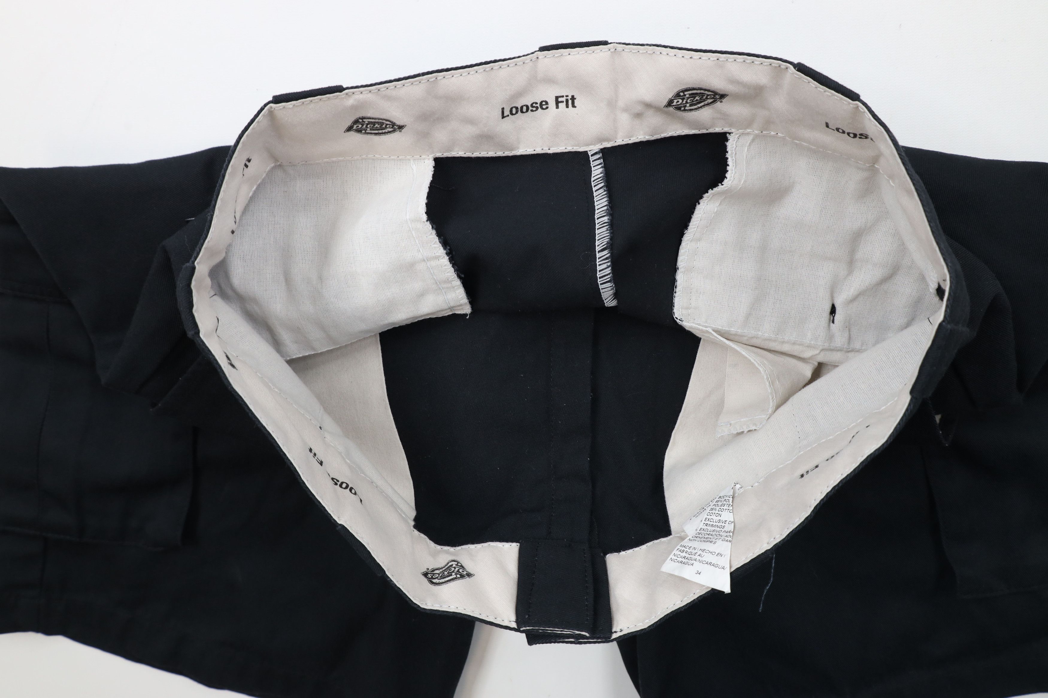 Dickies × Vintage Vintage Y2K Dickies Spell Out Loose Fit Cargo Shorts Black Size US 34 / EU 50 - 8 Thumbnail