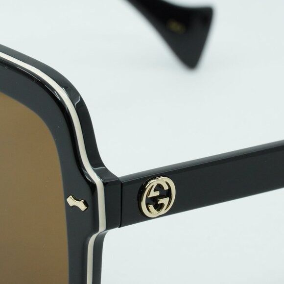 Gucci Gucci GG1241S 001 Sunglasses Black Square Frame, Brown Size ONE SIZE - 5 Thumbnail