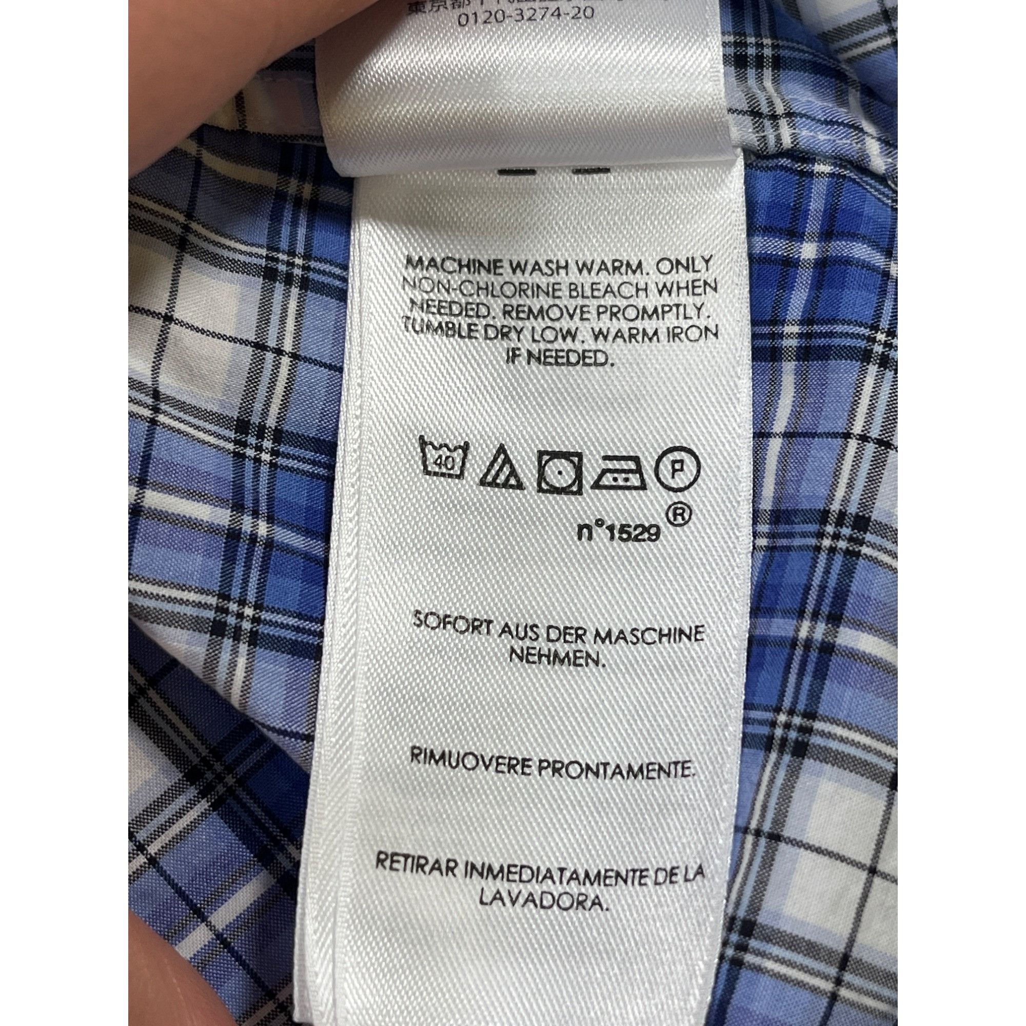 Ralph Lauren Ralph Lauren SKU 7578 Mens Blue & White Plaid Short Sleeve B Size US XL / EU 56 / 4 - 6 Thumbnail