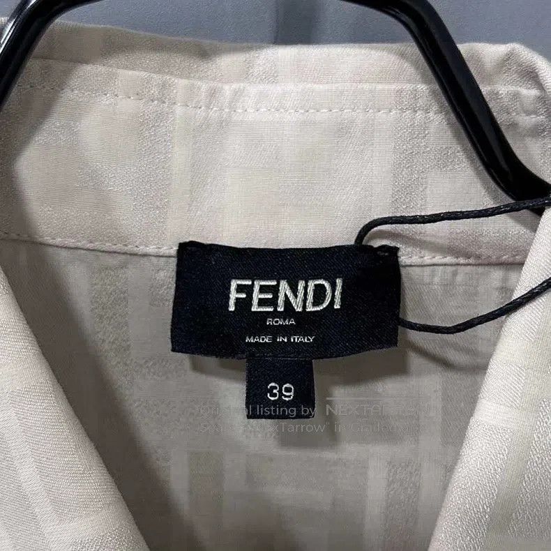 Fendi Fendi size 39 Embroidered long-sleeved shirt with dark patt Size US XXS / EU 40 - 3 Thumbnail