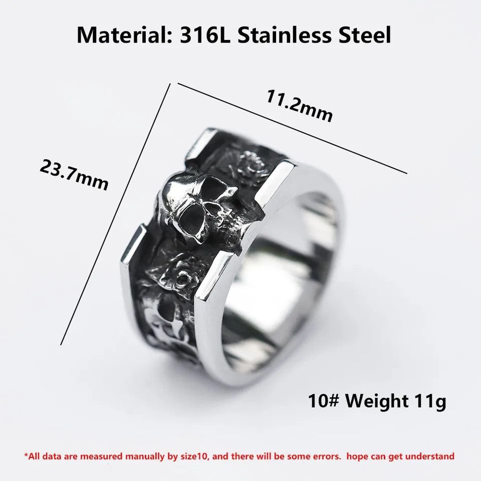 Japanese Brand × Vintage Vintage skull ring Size ONE SIZE - 3 Thumbnail