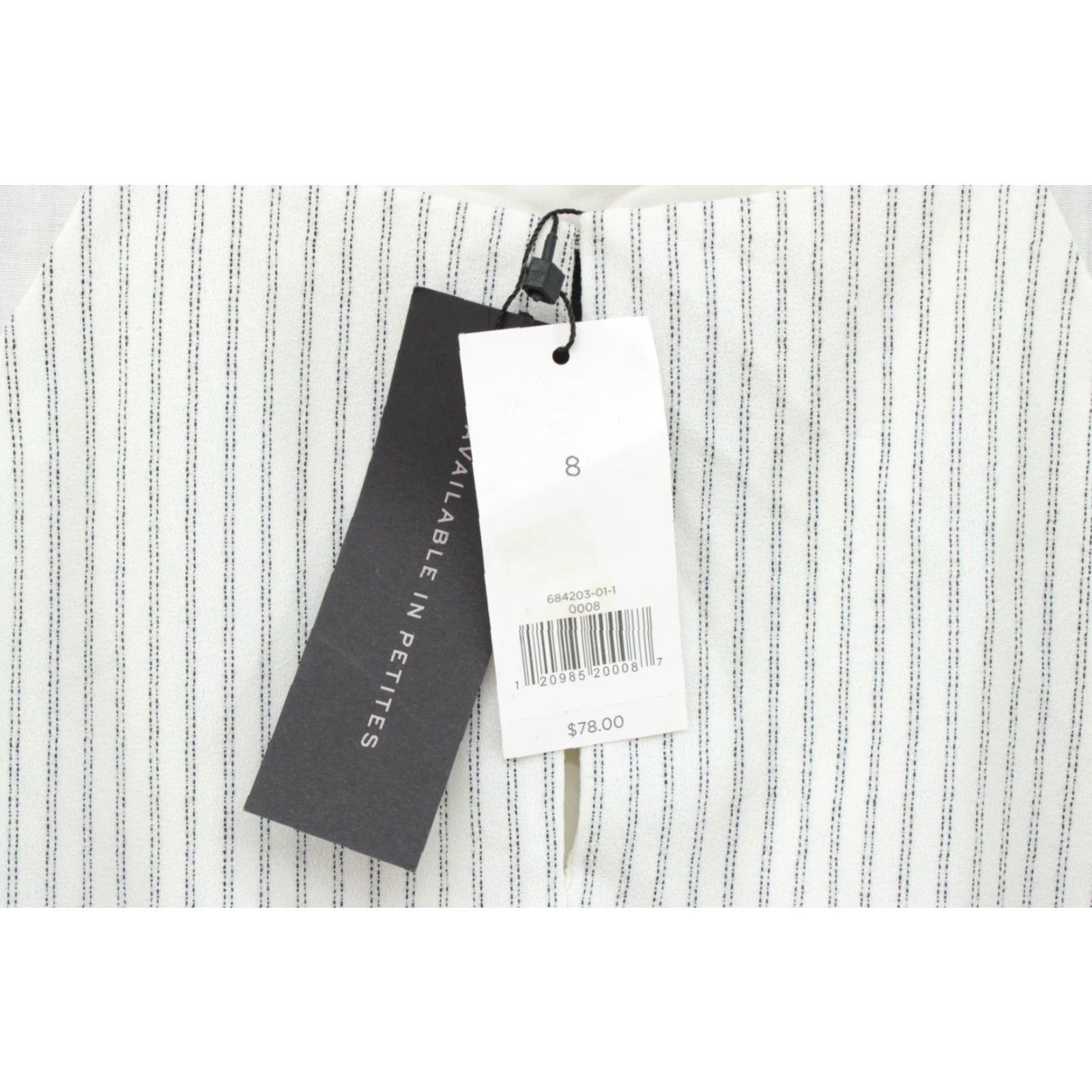 Banana Republic NWT Banana Republic Sadie High Top Women's Size 8 White Beige peplum preppy Blouse Shirt Sleeveless Regular Womens Size M / US 6-8 / IT 42-44 - 4 Thumbnail