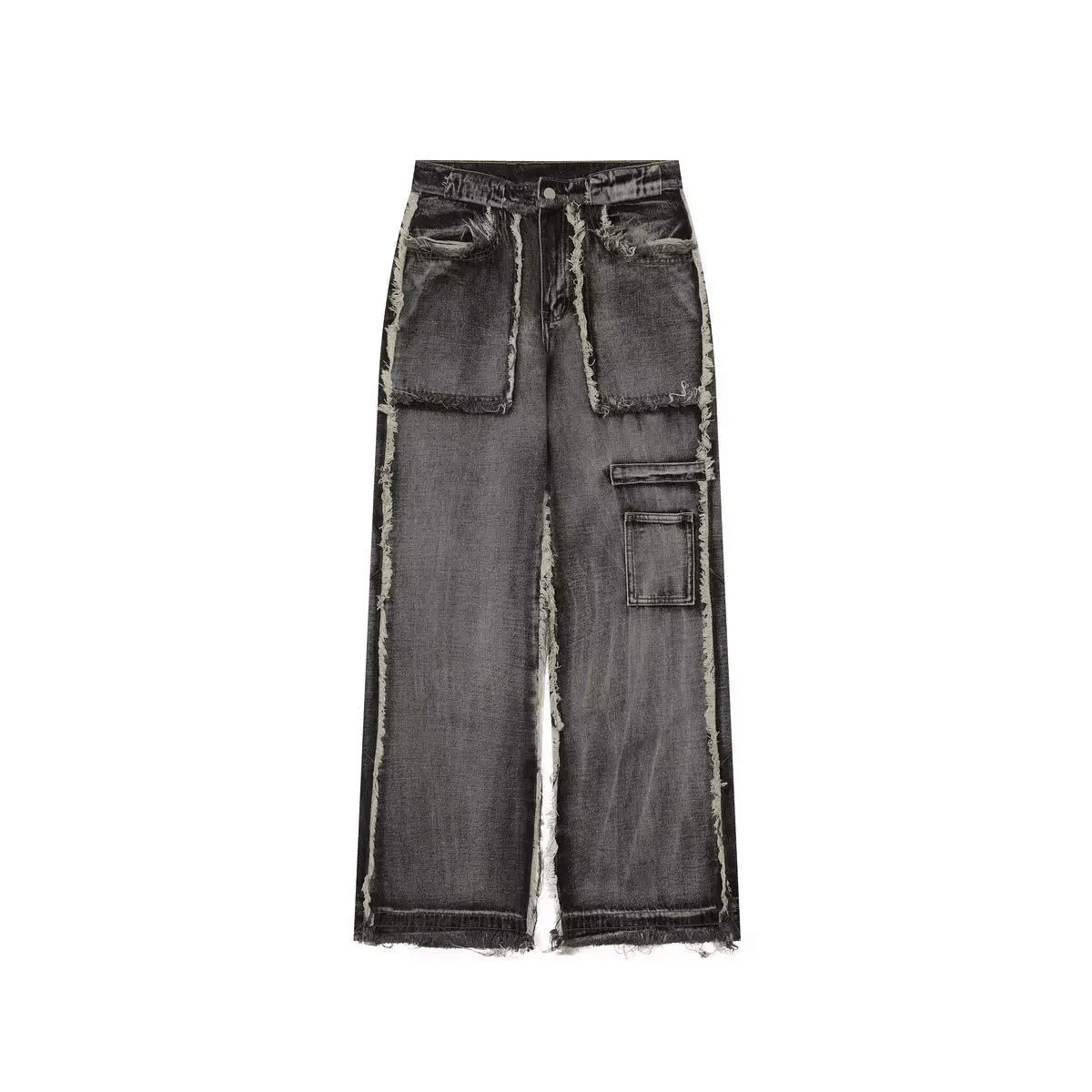 Designer × Jean × Vintage Vintage patchwork baggy hip hop Y2K jeans Size US 28 / EU 44 - 4 Thumbnail