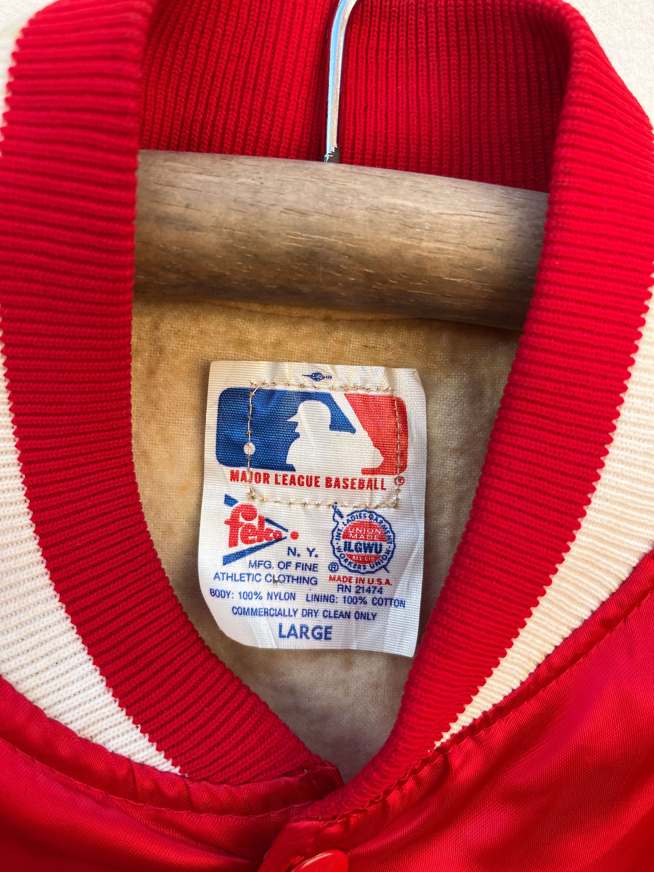 MLB Reds Cincinnati Vintage Baseball College Snap Button Jacket Size US L / EU 52-54 / 3 - 2 Thumbnail
