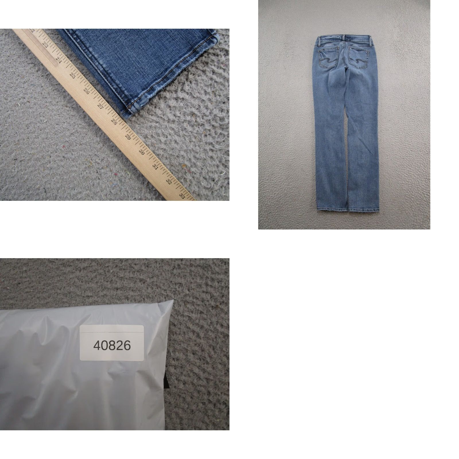 Silver Jeans Co. Silver Jeans Co Blue Stretch Elyse Straight Leg Jeans Womens Size 24x29 Size 42" / US 20 - 9 Thumbnail
