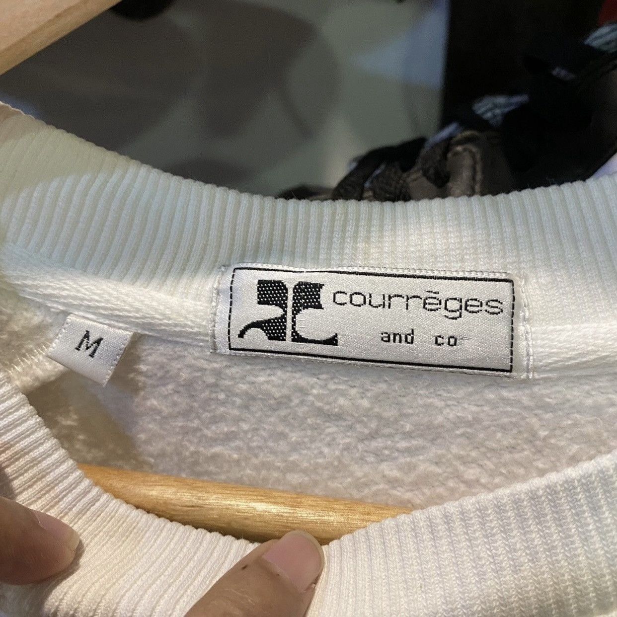 Courreges Vintage Courreges Spell Out Embroidered Sweatshirt Baby Blue Size US M / EU 48-50 / 2 - 5 Thumbnail