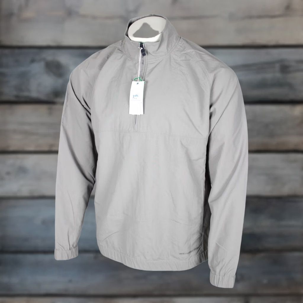 Southern Tide Sourthern Tide Men's Shoreline Performance Pullover XL Frost Grey 9825 Jacket Windbreaker Mock Neck Zip Pockets All Seasons Outdoor Size US XL / EU 56 / 4 - 1 Thumbnail