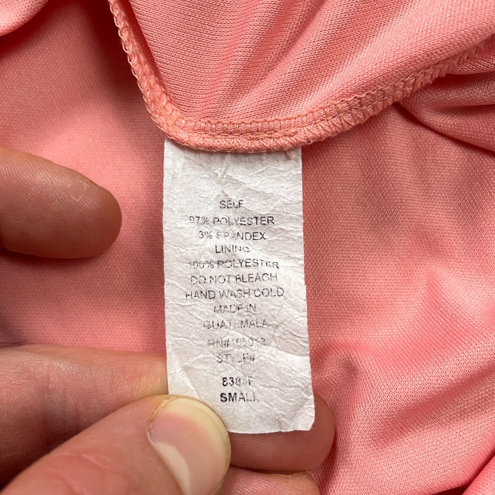 Vintage Andree By Unit Dress Womens Small Pink Shift Midi Ruffle Short Sleeve Round Neck Size 28" / US 6 / IT 42 - 6 Thumbnail