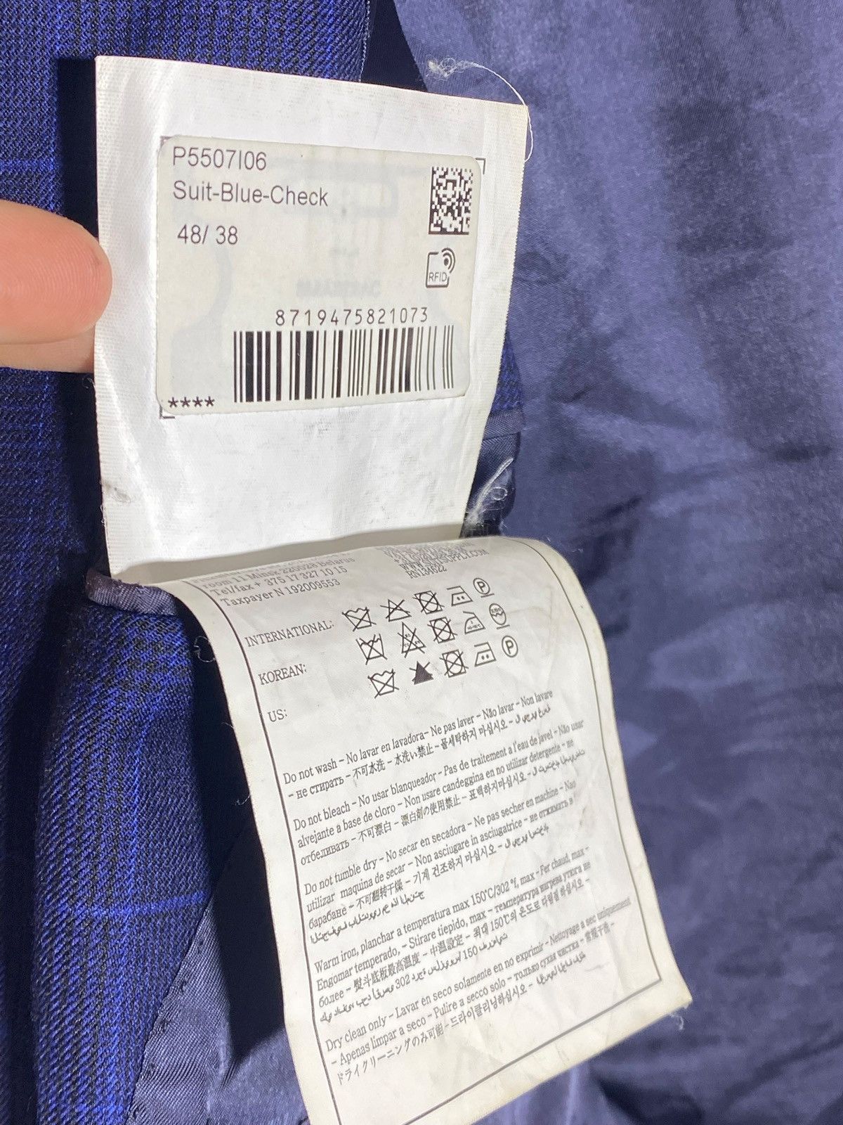 Suitsupply Suitsupply Pure Wool Checkered Blazer 2 Button Sport Coat Size 48S - 17 Thumbnail