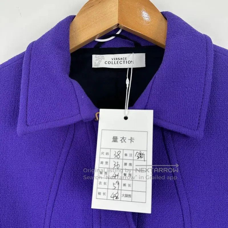 Versace Versace Purple Wool Women's Jacket . Size M / US 6-8 / IT 42-44 - 3 Thumbnail