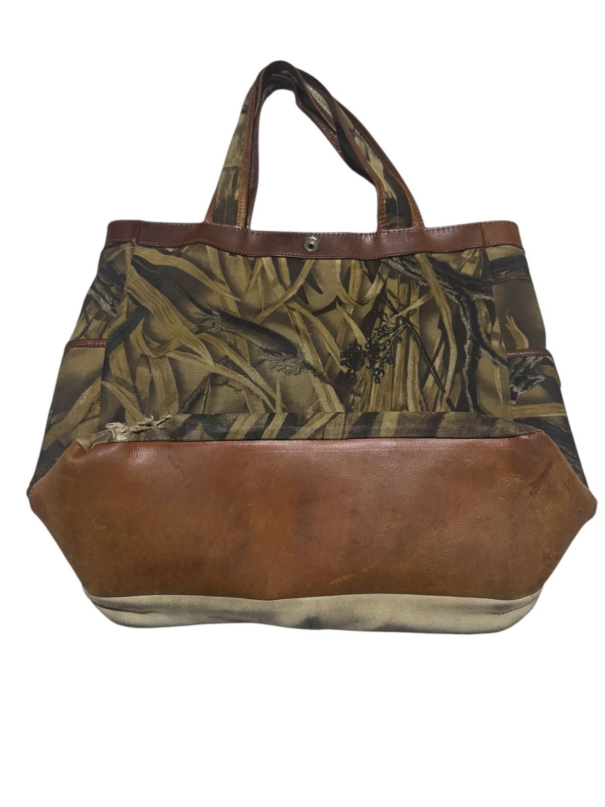 Japanese Brand × MasterPiece AW 18-20 MSPC x Real Camo Medium Luxury Leather Tote Bag Size ONE SIZE - 2 Thumbnail