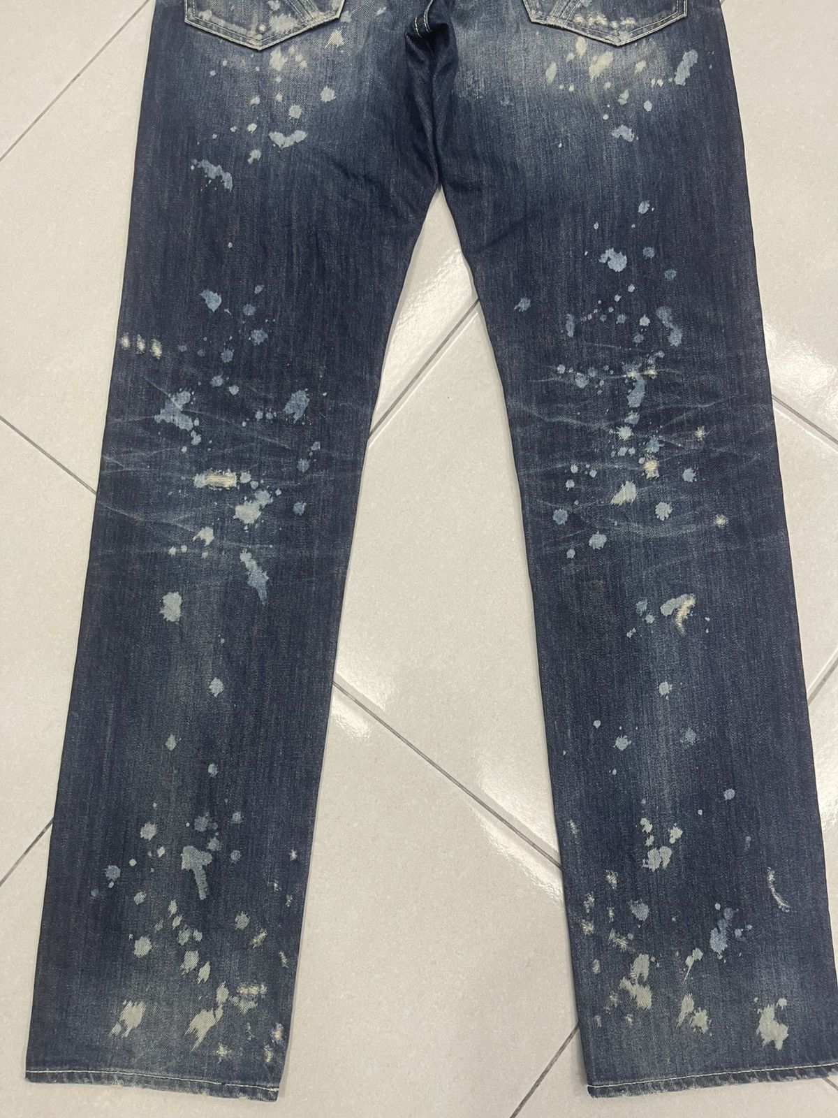 Vanquish Vanquish "Hello World" Paint Splatter Distressed Denim Size US 32 / EU 48 - 12 Thumbnail