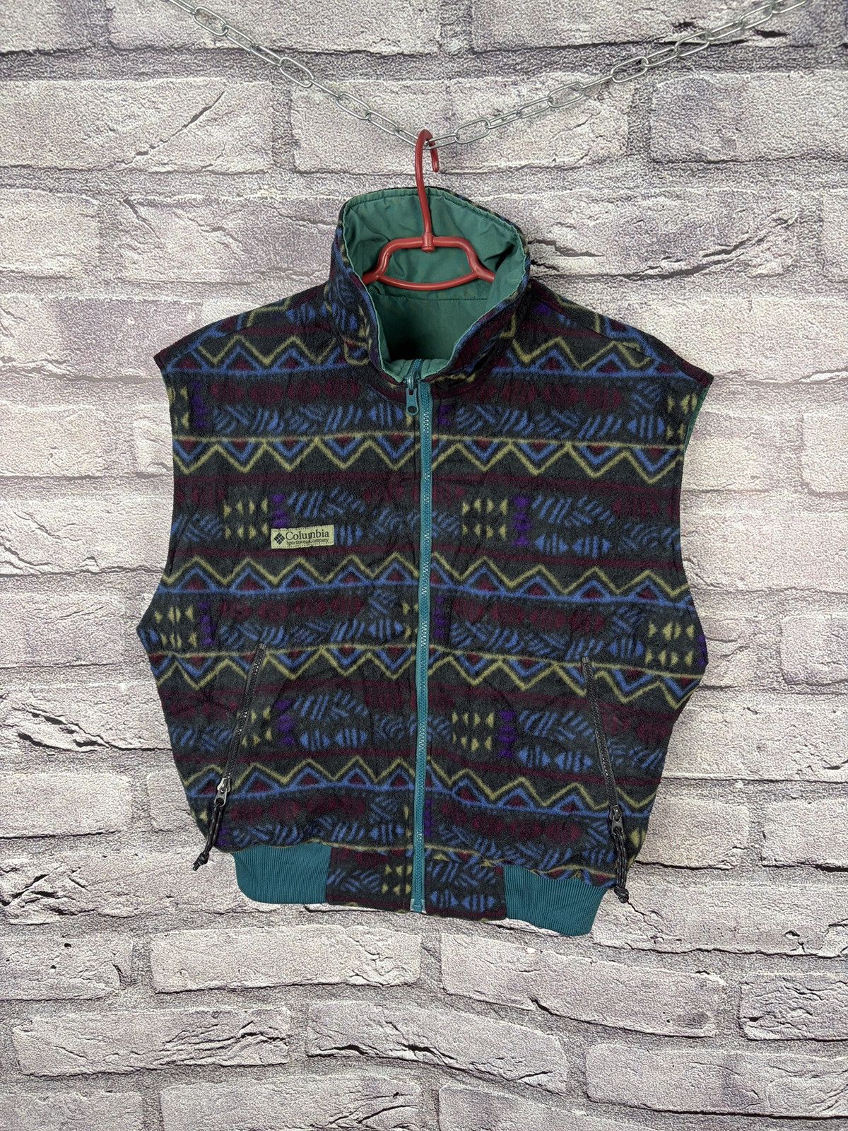 Columbia Vintage wool multicolour vest bilateral Columbia Size US S / EU 44-46 / 1 - 1 Thumbnail