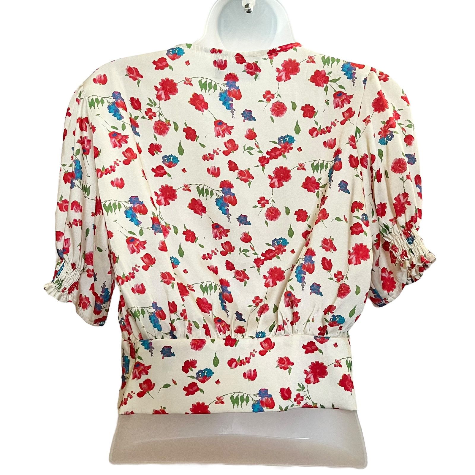 The Kooples The Kooples Country Flowers Puff Sleeve Crop Top Blouse Size M / US 6-8 / IT 42-44 - 10 Thumbnail