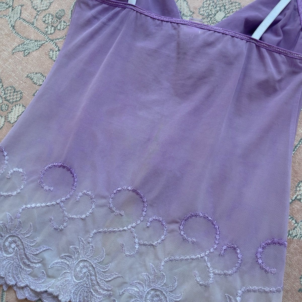 Vintage Vintage Y2K Lavender Ombre Mesh Embroidered Camisole (S–M) Size M / US 6-8 / IT 42-44 - 11 Thumbnail