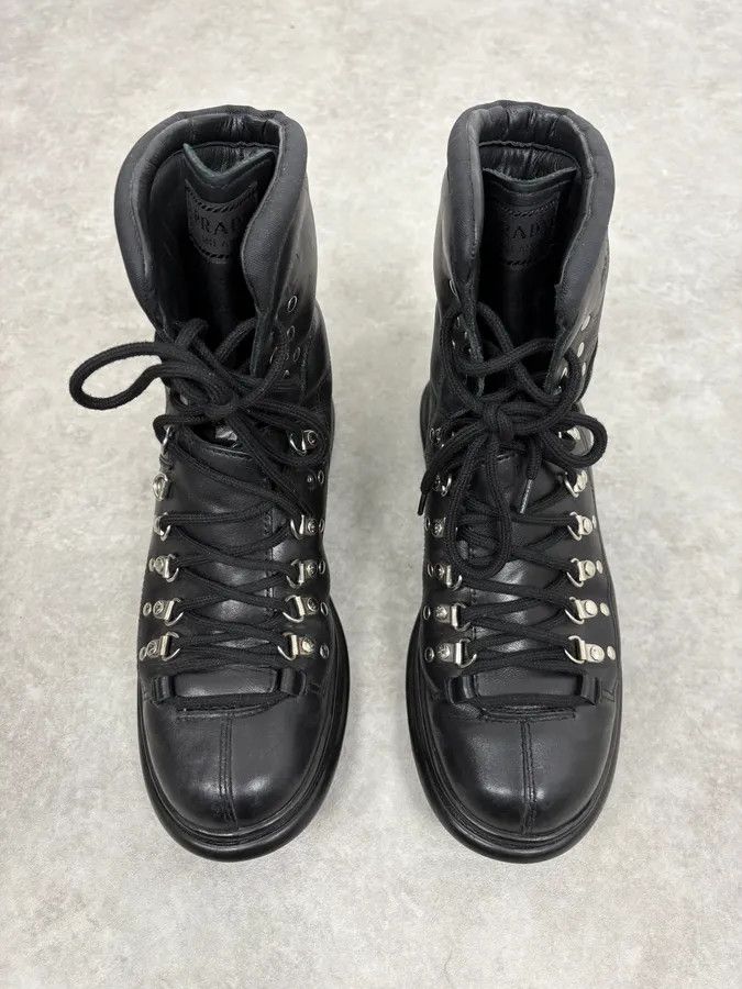 Prada SS2000 Prada Black Leather Ankle Metallic Boots Size US 8 / IT 38 - 2 Thumbnail
