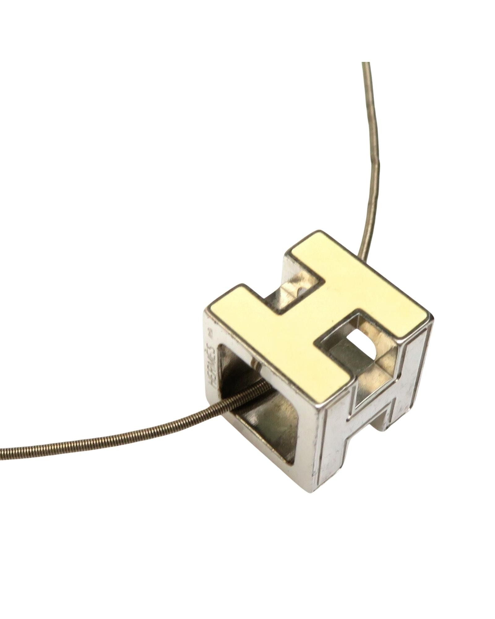image of Cage Dh Necklace By Hermes in Silver, Women's
