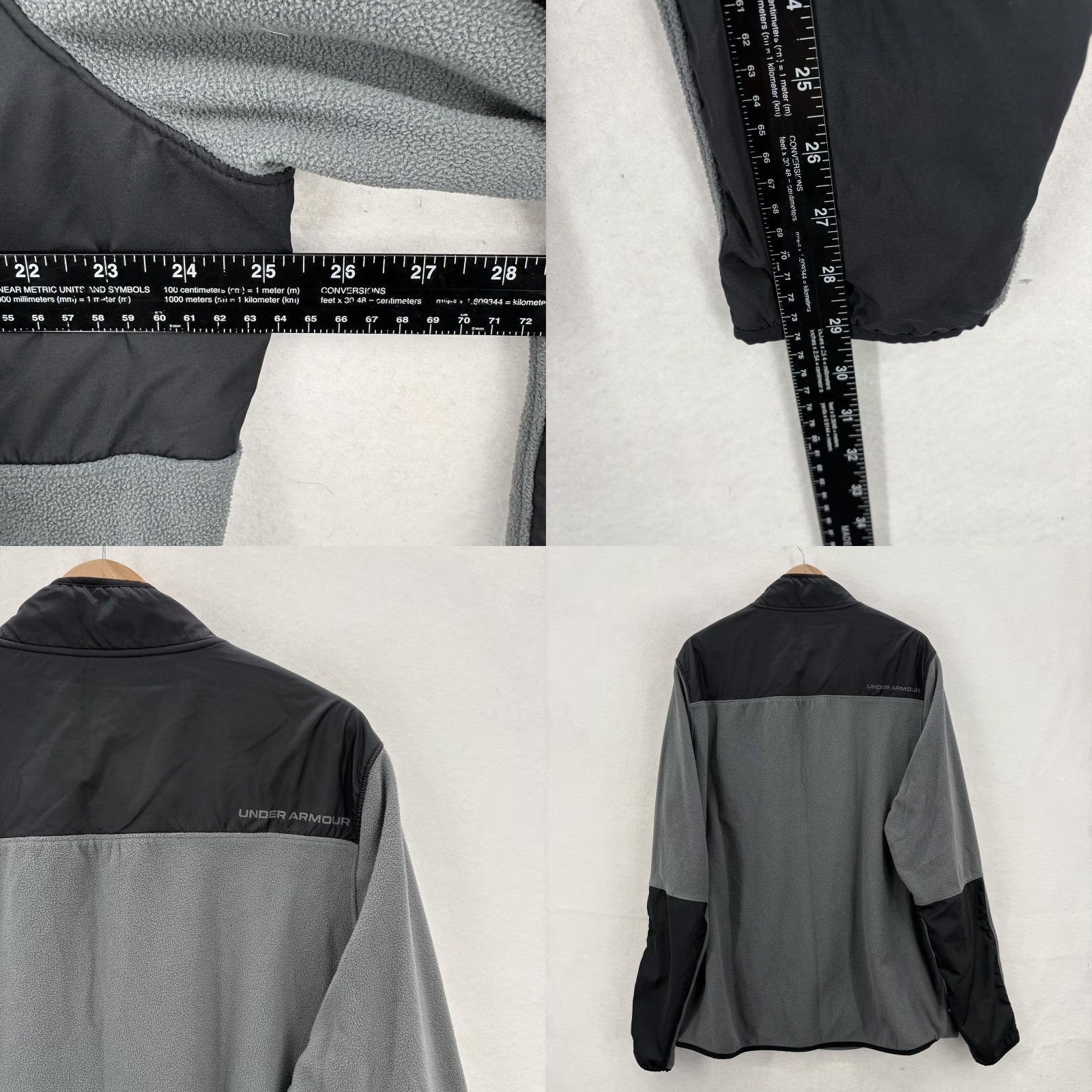 Under Armour Under Armour Jacket Mens 2XL Gray Colorblock Fleece Half Zip Loose Fit Zip Pockets Casual Activewear Mens Size US XXL / EU 58 / 5 - 8 Thumbnail