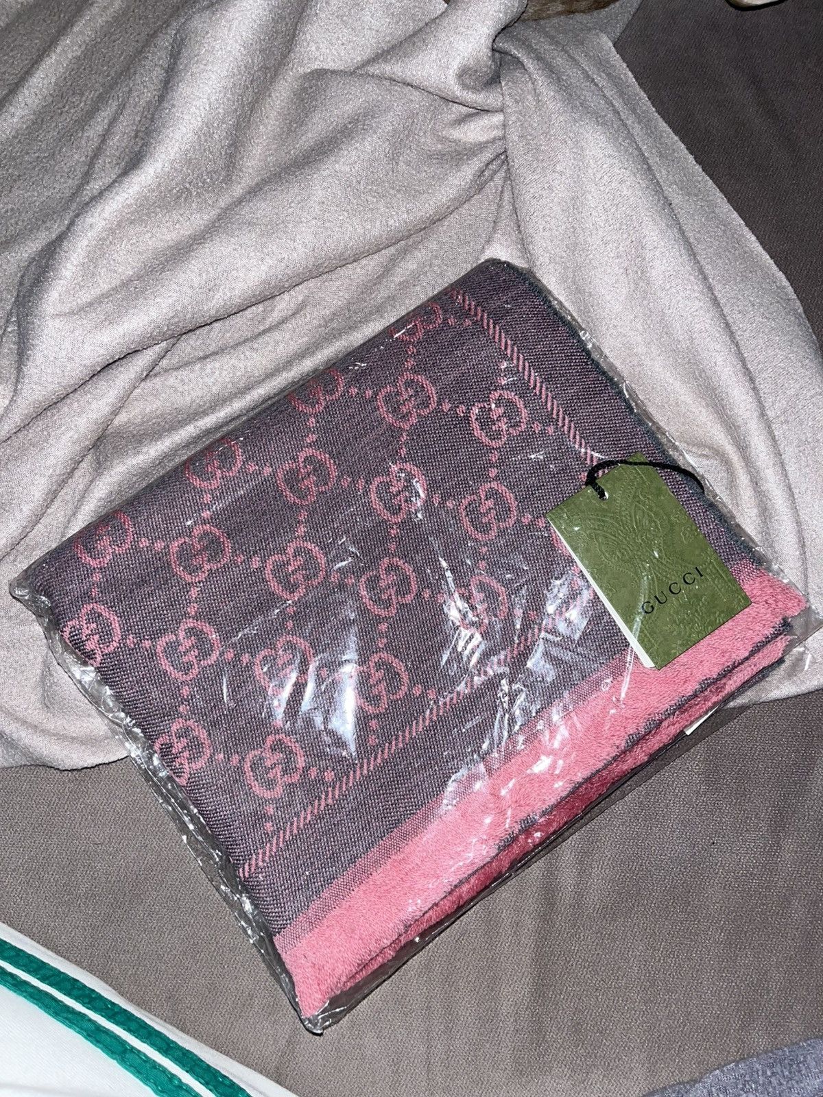 Gucci GG Pattern Jacquard Wool Scarf Size ONE SIZE - 1 Thumbnail