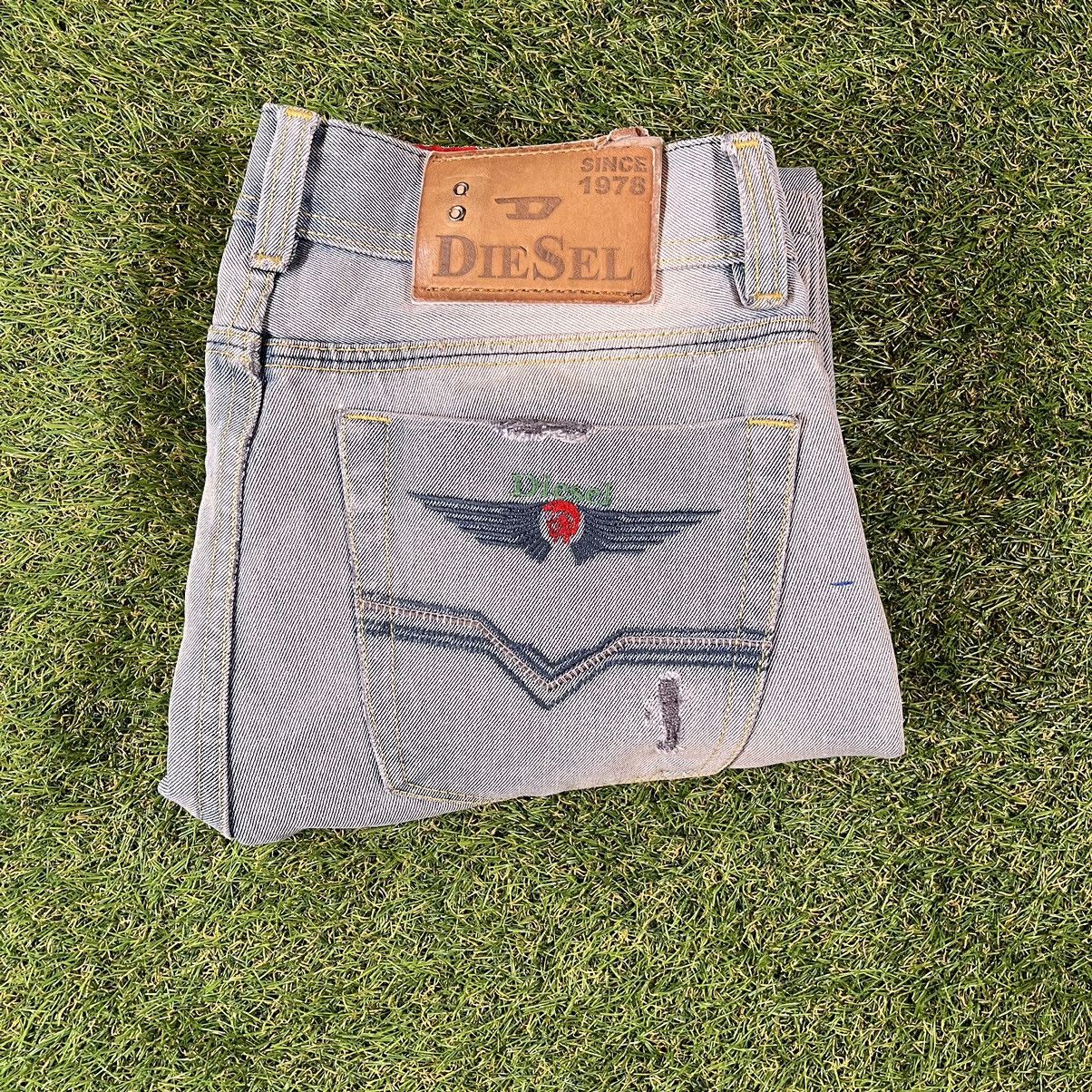 image of Crazy Vintage Diesel Jeans in Light Blue, Men's (Size 30)