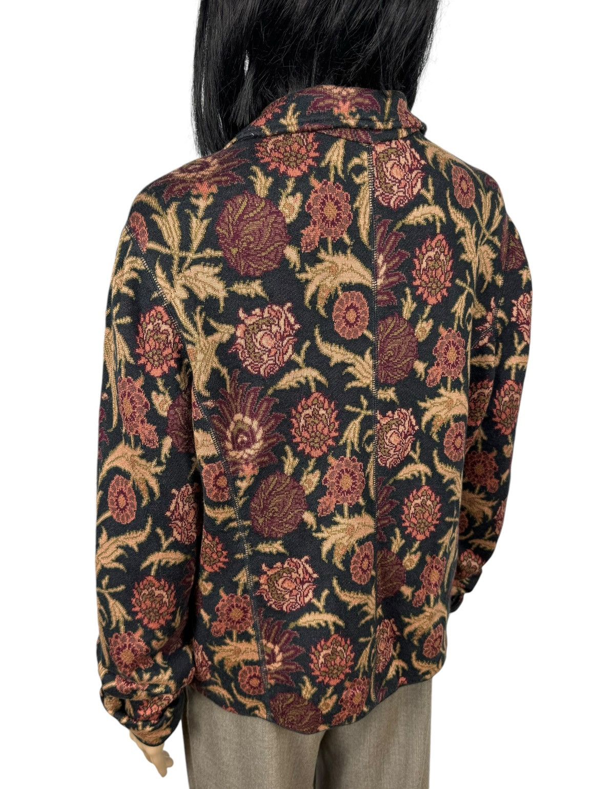 Other Peruvian Connection Pima Cotton Blazer Floral Printed Knit Size L / US 10 / IT 46 - 6 Thumbnail