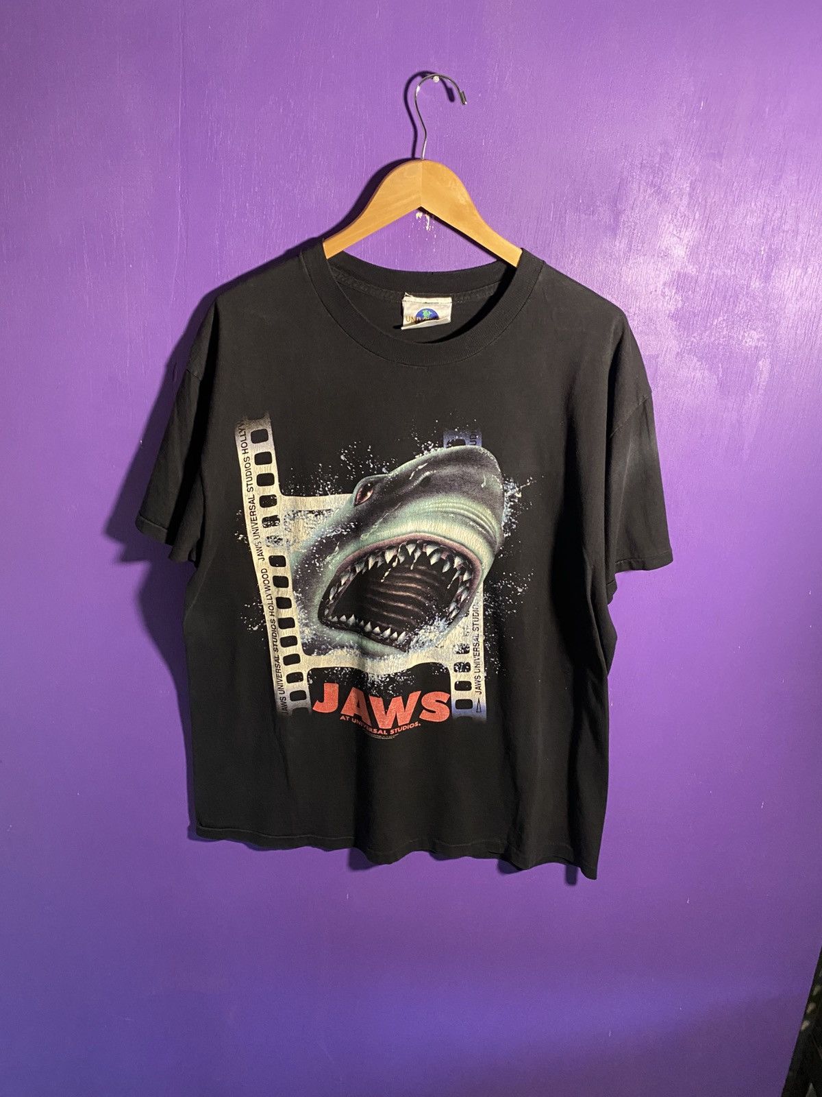 Other Vintage 90s Universal Jaws film roll movie promo t-shirt Size US XL / EU 56 / 4 - 1 Thumbnail