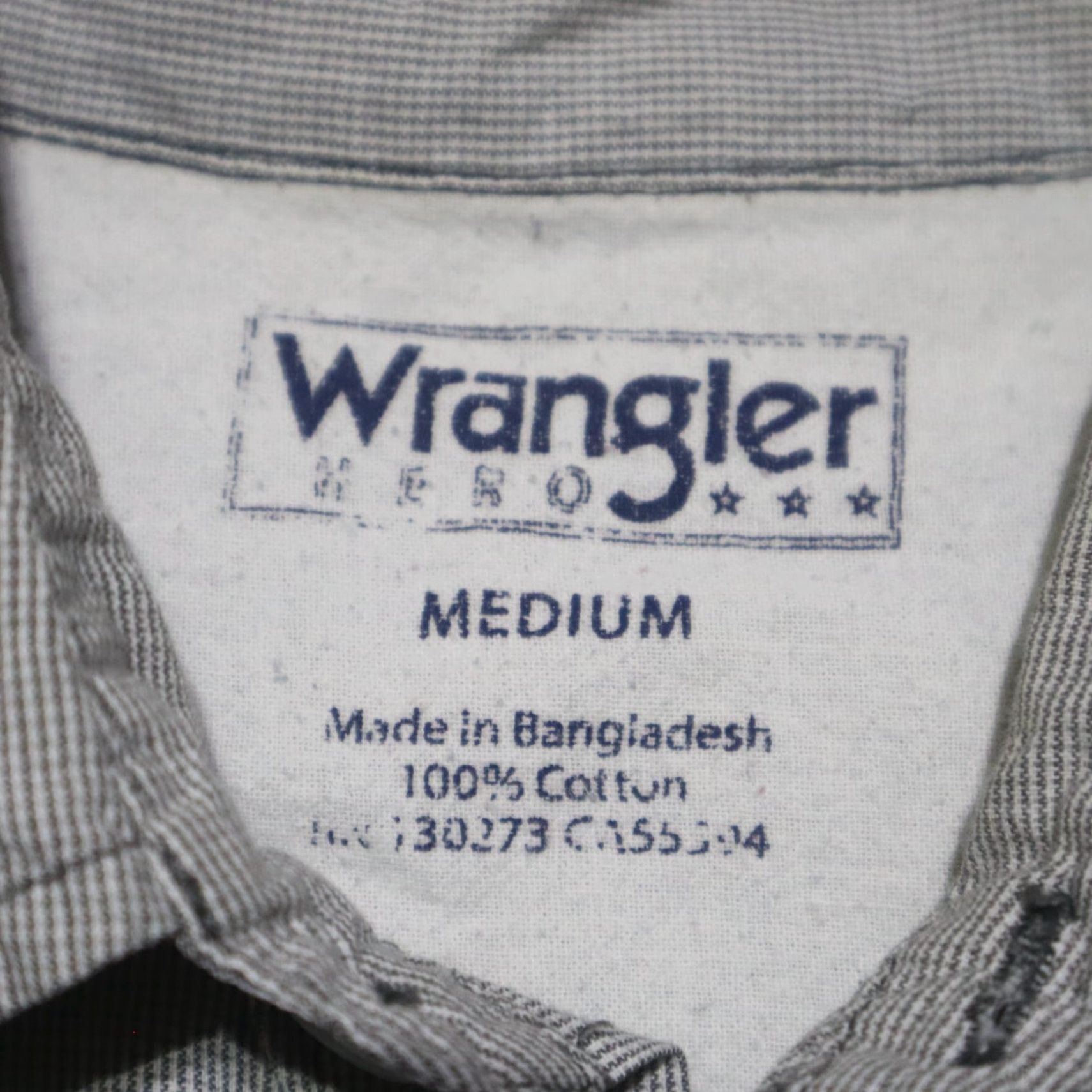 Wrangler Wrangler Gray Check Long Sleeve Button-Up Shirt Men's M Medium Size US M / EU 48-50 / 2 - 3 Thumbnail