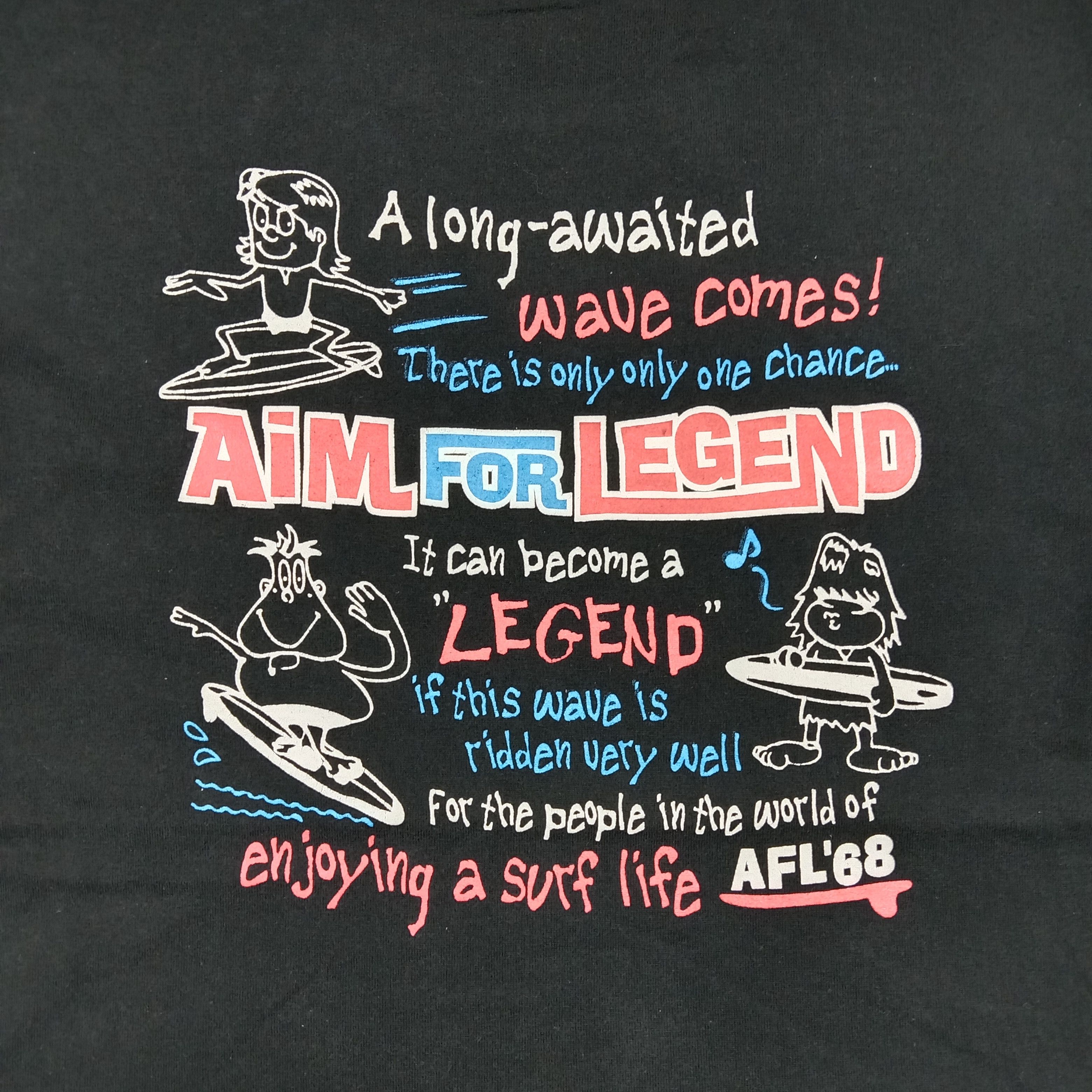 Vintage Bay Leaf Surf AFL `68 Surfing Graphic Tshirt C276N68 Size US M / EU 48-50 / 2 - 2 Thumbnail