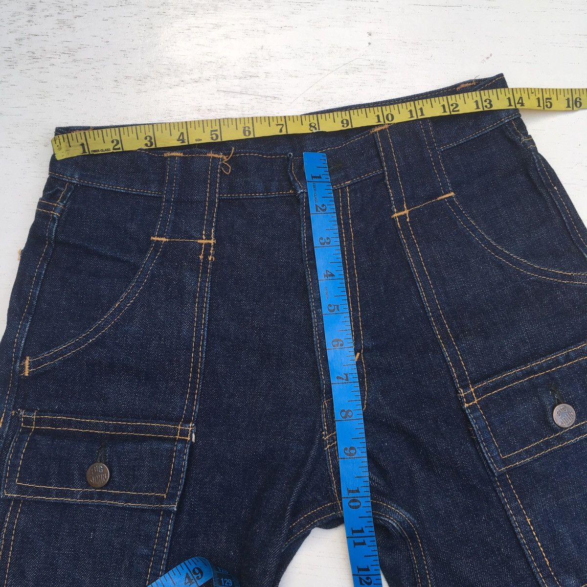 Big John × Vintage 70s VINTAGE BIG JOHN HALF SELVEDGE BUSHPANTS JEANS Size US 28 / EU 44 - 20 Thumbnail