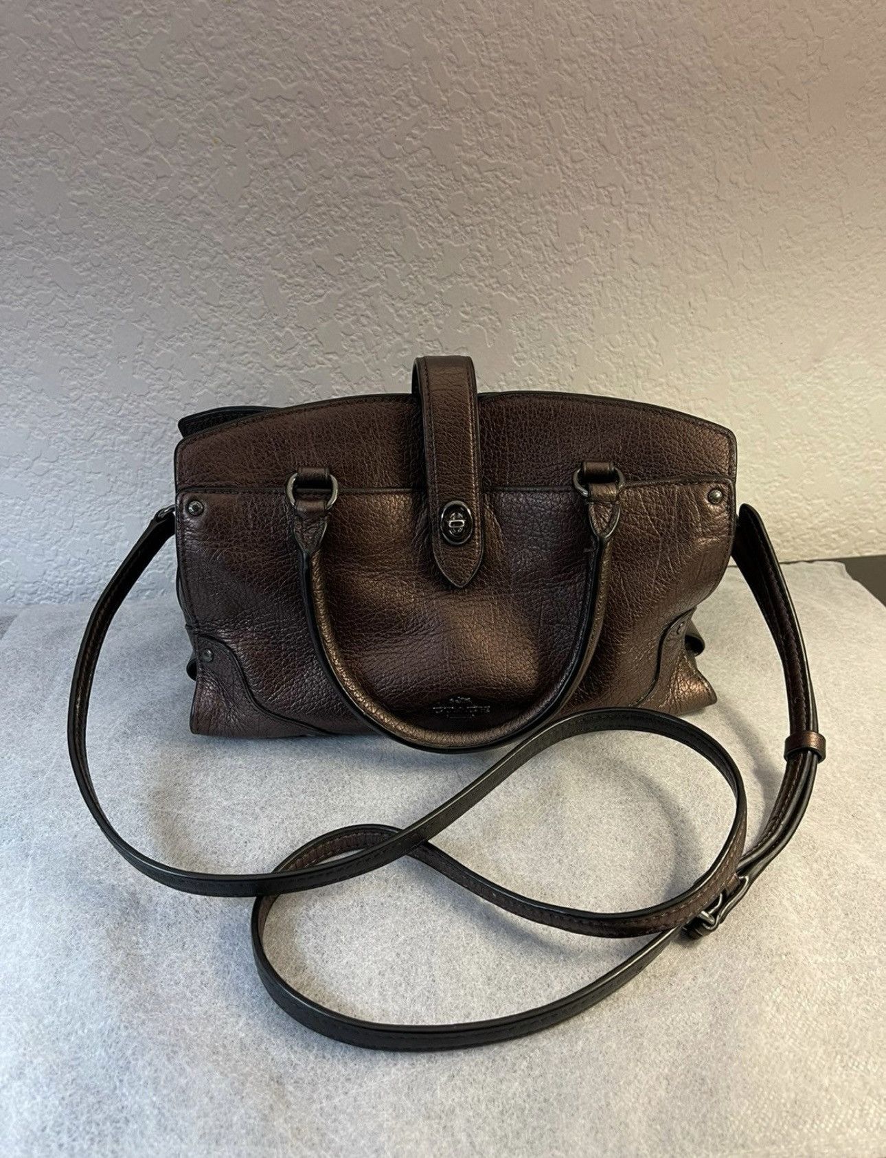 Coach Coach Mercer Satchel 24 Grai Leather Shoulder crossbody bag Size ONE SIZE - 8 Thumbnail