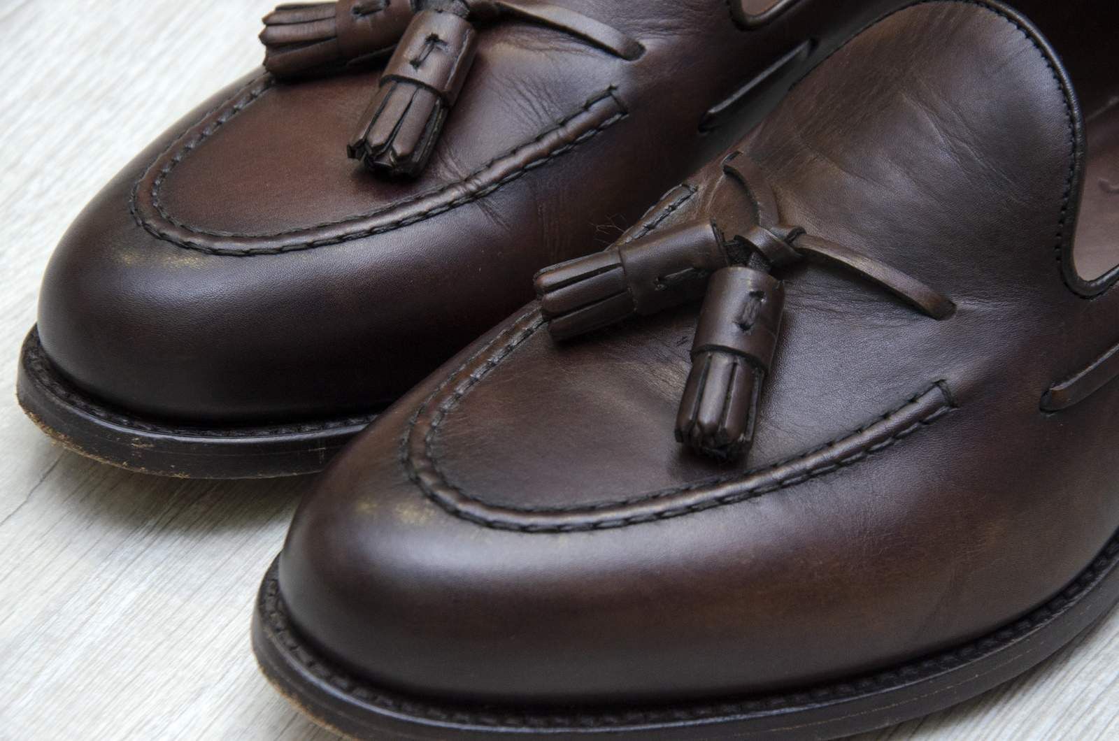 Berwick 1707 Berwick 8491-KP10 Cordovan Red Brown Loafers size 7 1/2 Size US 7.5 / EU 40-41 - 2 Thumbnail