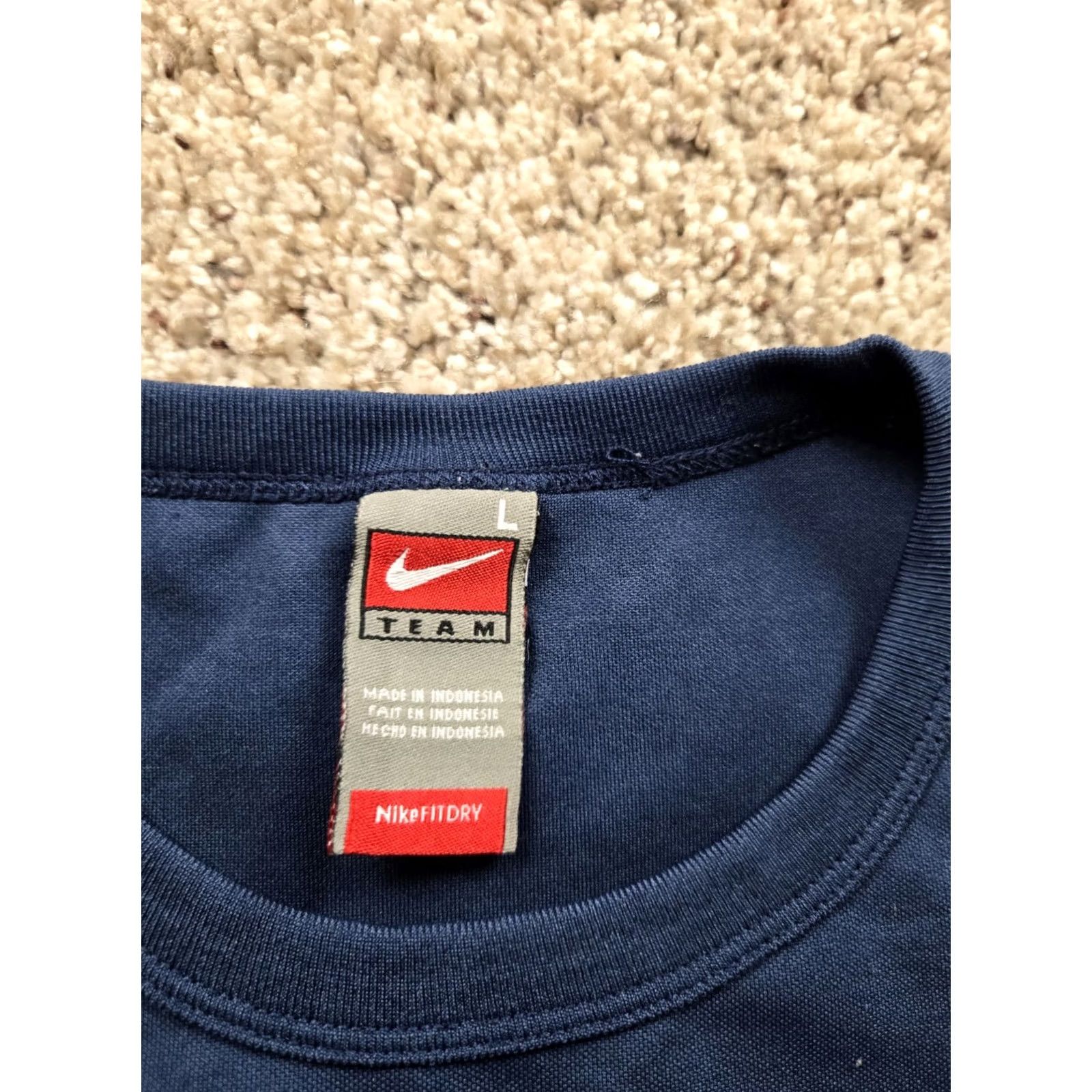 Nike Vintage Nike MLB Training T-Shirt Men’s Large Blue Short Sleeve Crew Neck Athletic Fit Dry Comfortable Logo Sports BaseBall 90s Mens Size US L / EU 52-54 / 3 - 4 Thumbnail