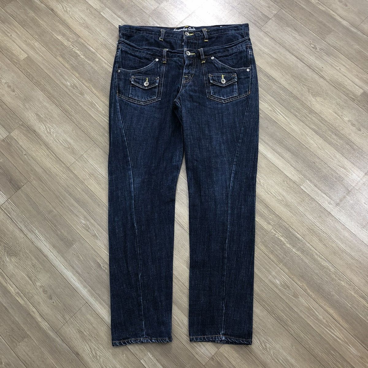 If Six Was Nine × Japanese Brand × PPFM Y2K Spunky Gals Double Waist Multipocket Bust Pants Jeans Size US 36 / EU 52 - 1 Thumbnail