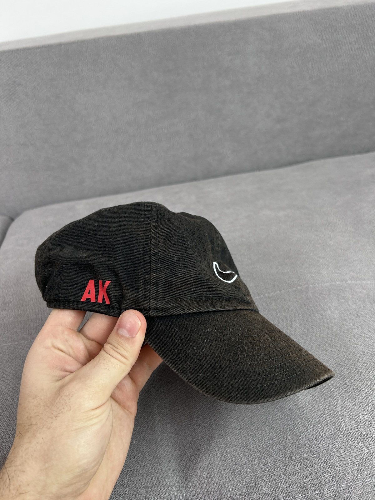 Nike × Vintage Vintage Faded Distressed Nike Swoosh Y2K Hat Cap Size ONE SIZE - 3 Thumbnail