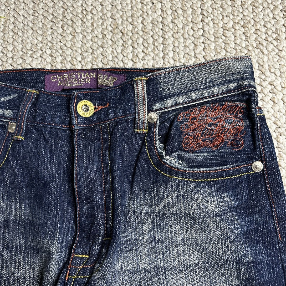Christian Audigier Rare 00s Christian Audigier Skull Denim Pants Size US 32 / EU 48 - 5 Thumbnail