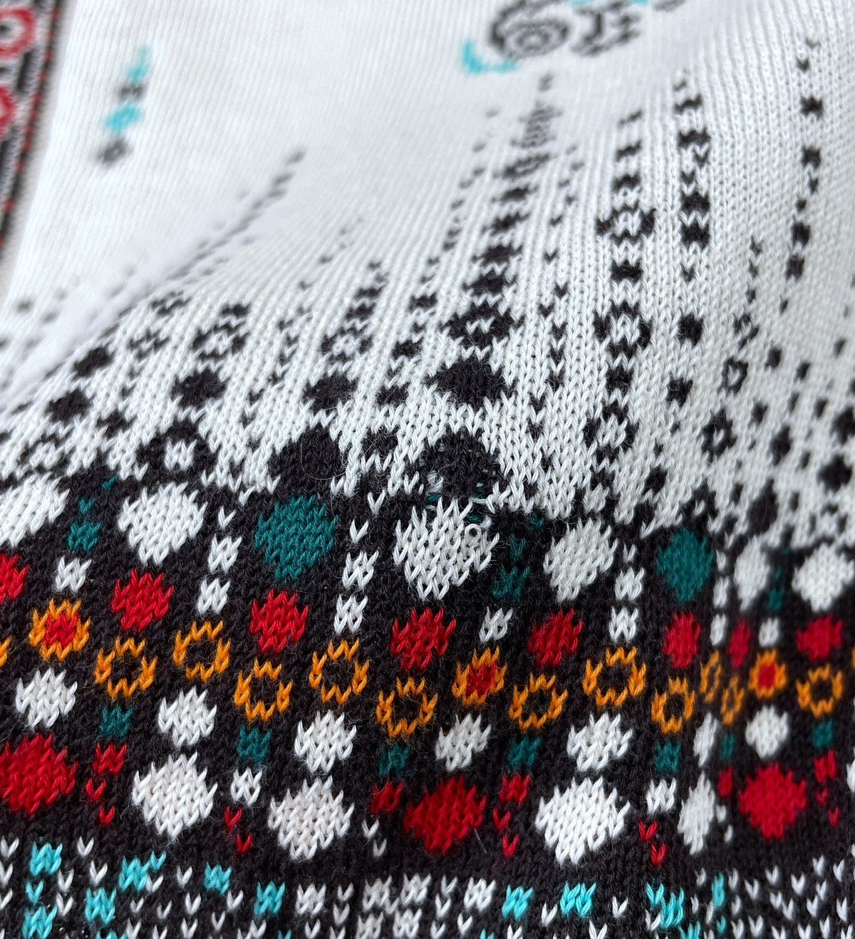 Designer IVKO Cotton Knit Multi Pattern V-Neck LS Jumper Size 36 Size S / US 4 / IT 40 - 15 Thumbnail