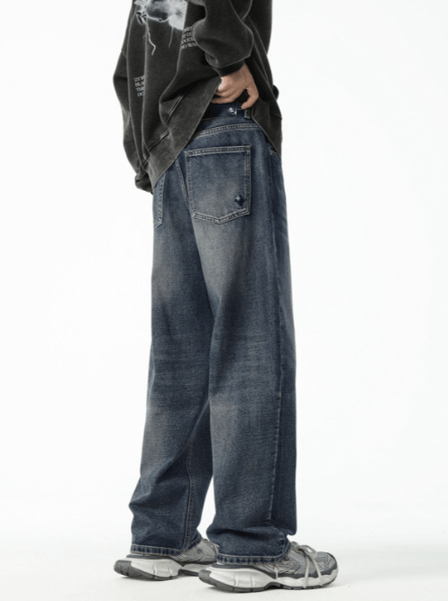 Japanese Brand High street washed trendy cleanfit straight jeans for men Size US 32 / EU 48 - 4 Thumbnail