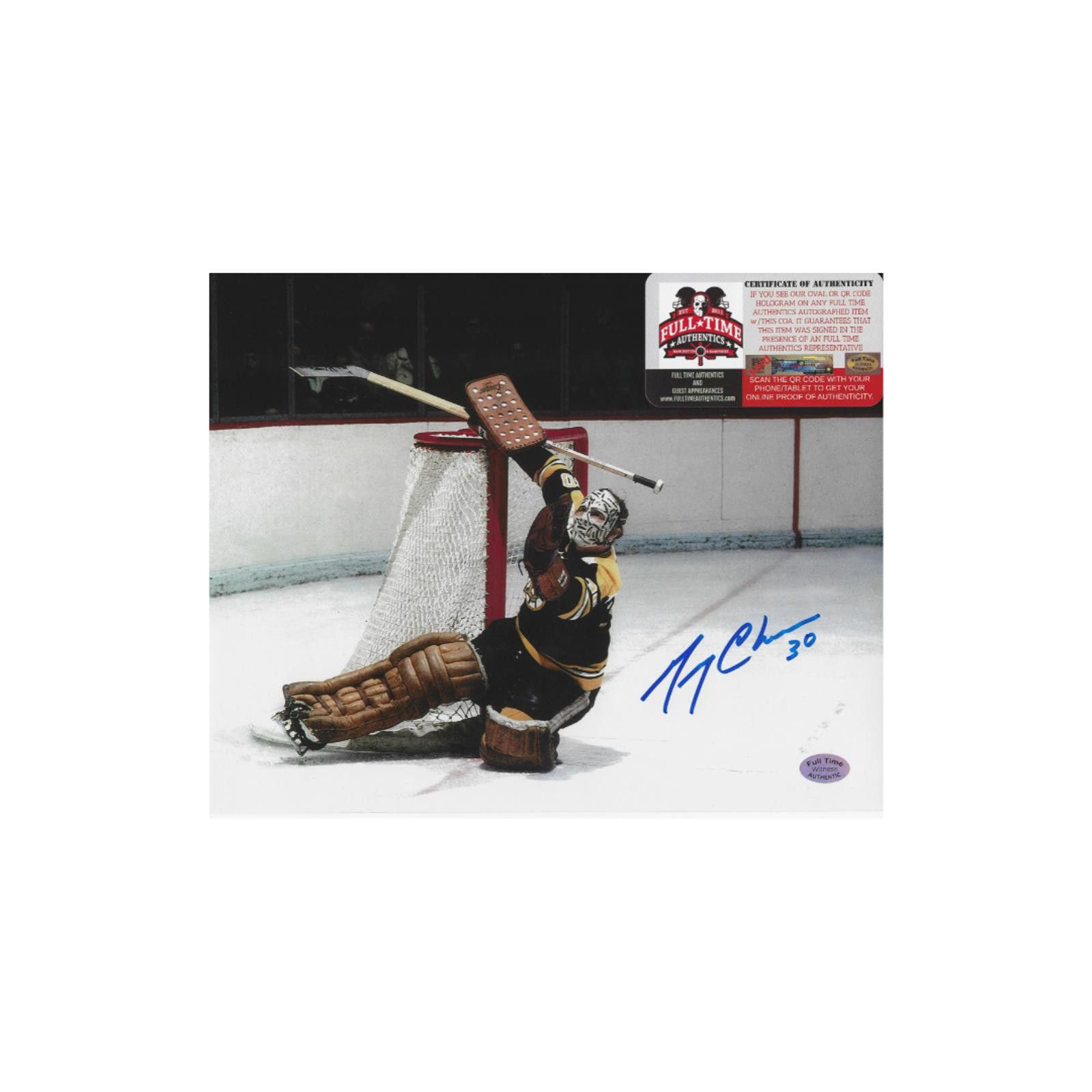 Other Gerry Cheevers Bruins Autographed 8x10 Photo coa W/Frame Size ONE SIZE - 4 Thumbnail
