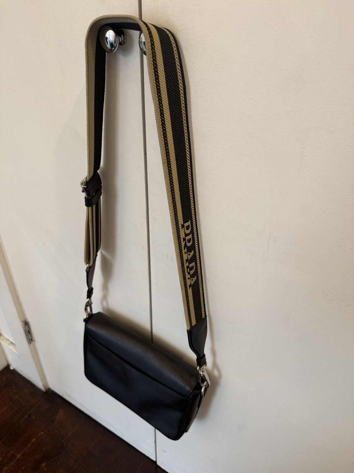 Prada Prada Milano Crossbody Bag – Black Saffiano Leather Size ONE SIZE - 3 Thumbnail