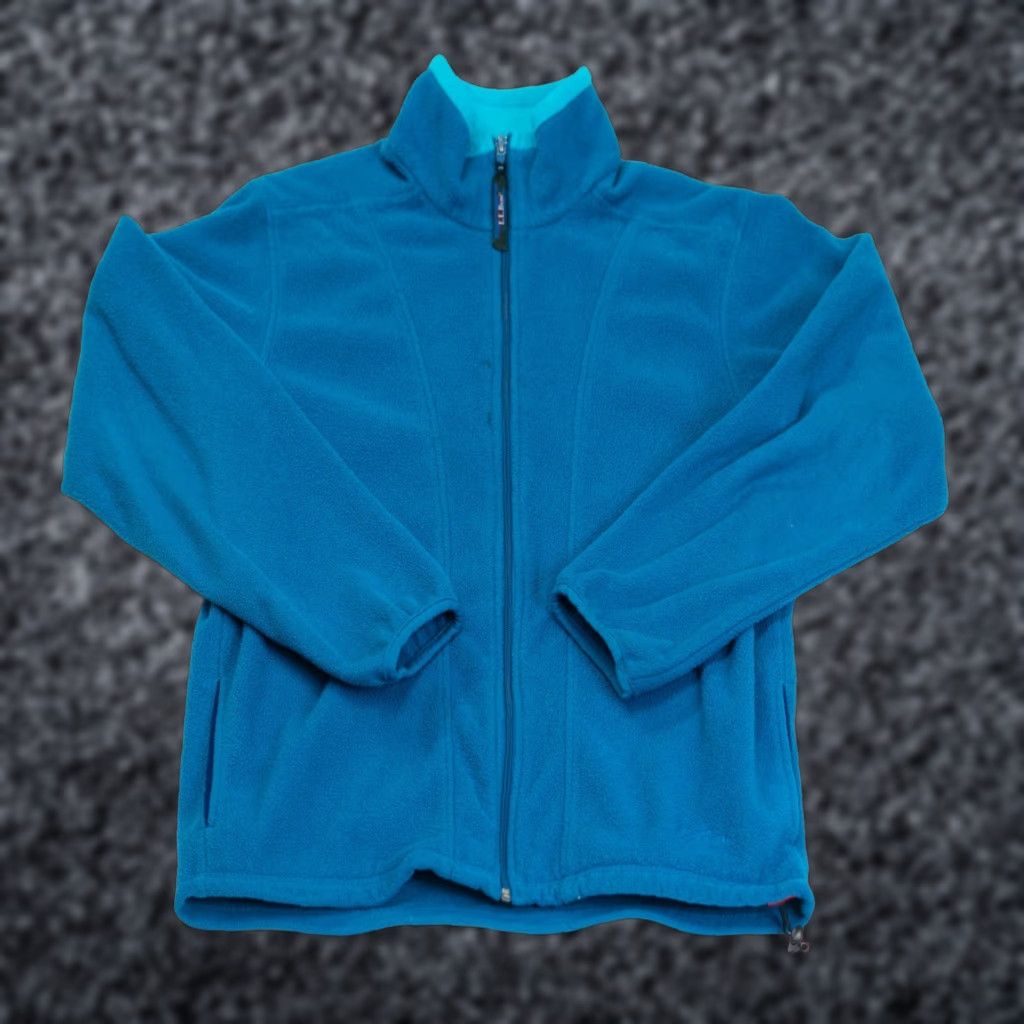 Vintage VINTAGE L.L. Bean Jacket Blue Women Medium Regular Fleece Zip Full Pockets 90s Outdoor USA Shirt/Coat? Size M / US 6-8 / IT 42-44 - 1 Thumbnail