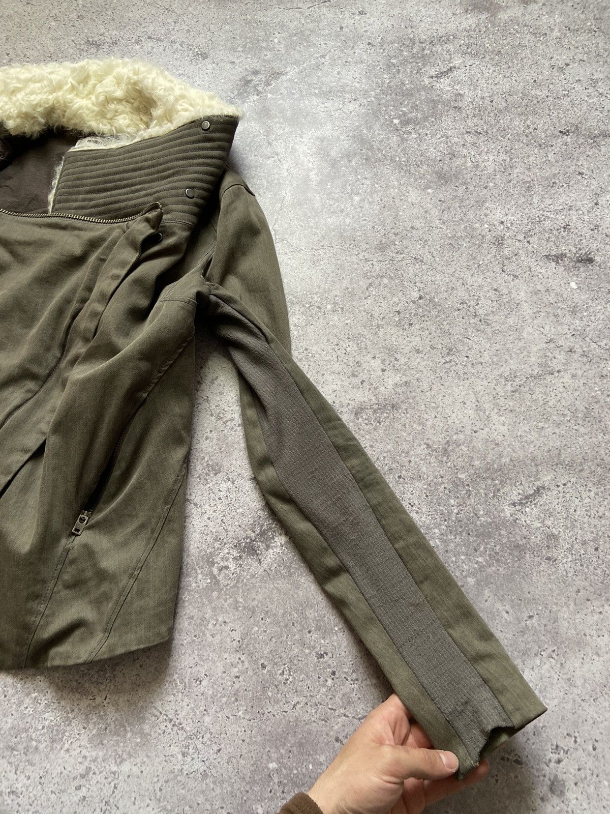 Helmut Lang Helmut Lang earth washed Fur high neck jacket Size S / US 4 / IT 40 - 19 Thumbnail