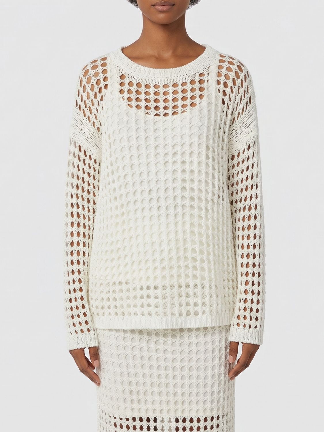 Max Mara Max Mara Sweater Woman White Size S / US 4 / IT 40 - 1 Thumbnail