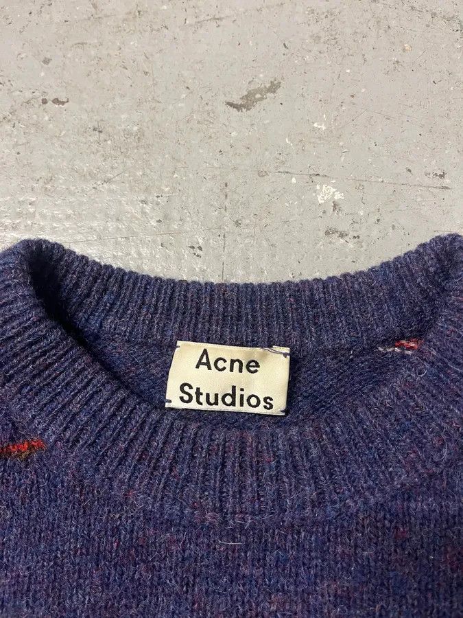 Acne Studios × Vintage AW2018 Acne Studios Blue Wool Striped Sweater Size US L / EU 52-54 / 3 - 8 Thumbnail