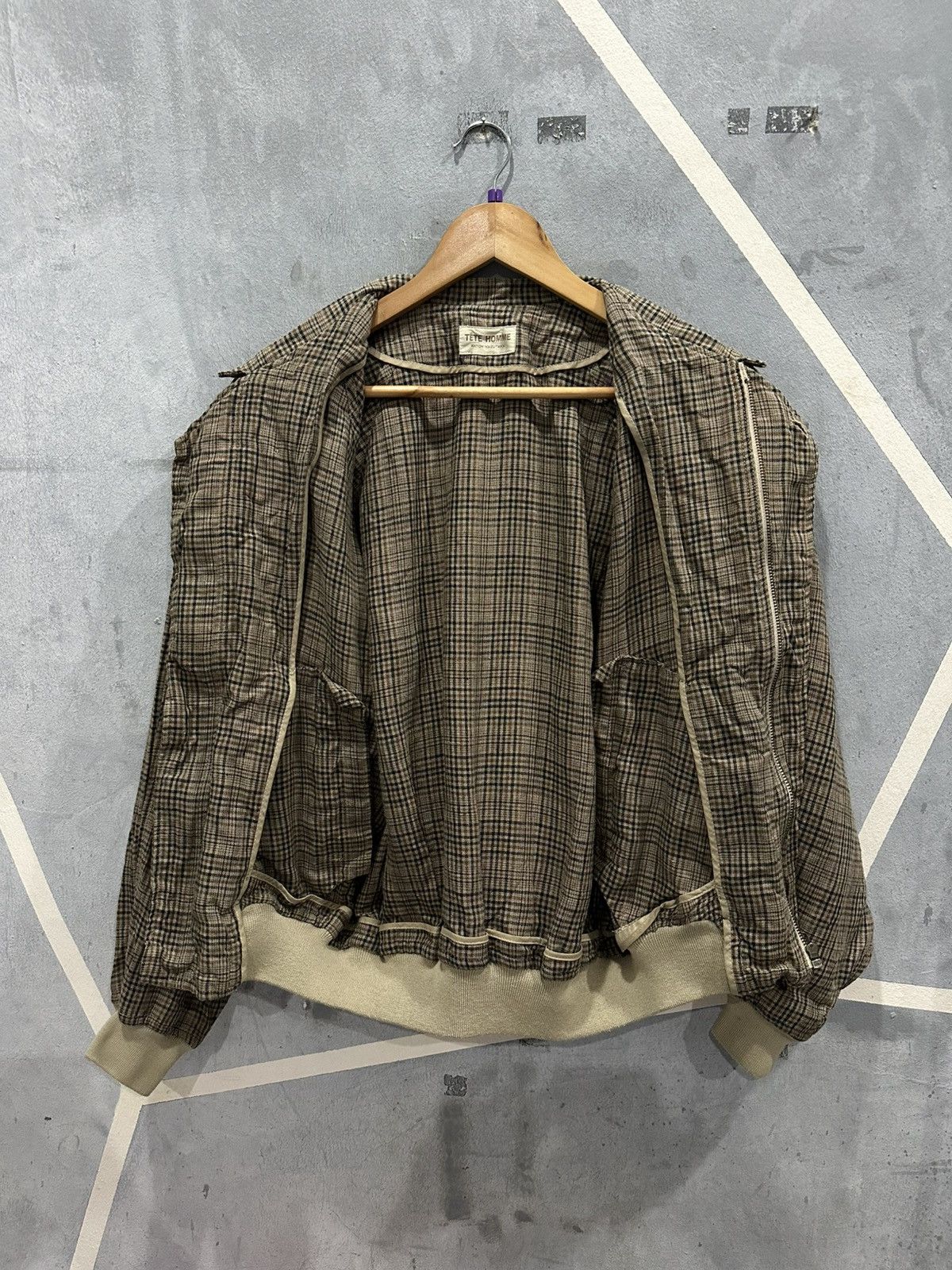 Tete Homme Tete Homme Katoh Kazutaka Plaid Bomber Zipper Jacket Size US L / EU 52-54 / 3 - 5 Thumbnail